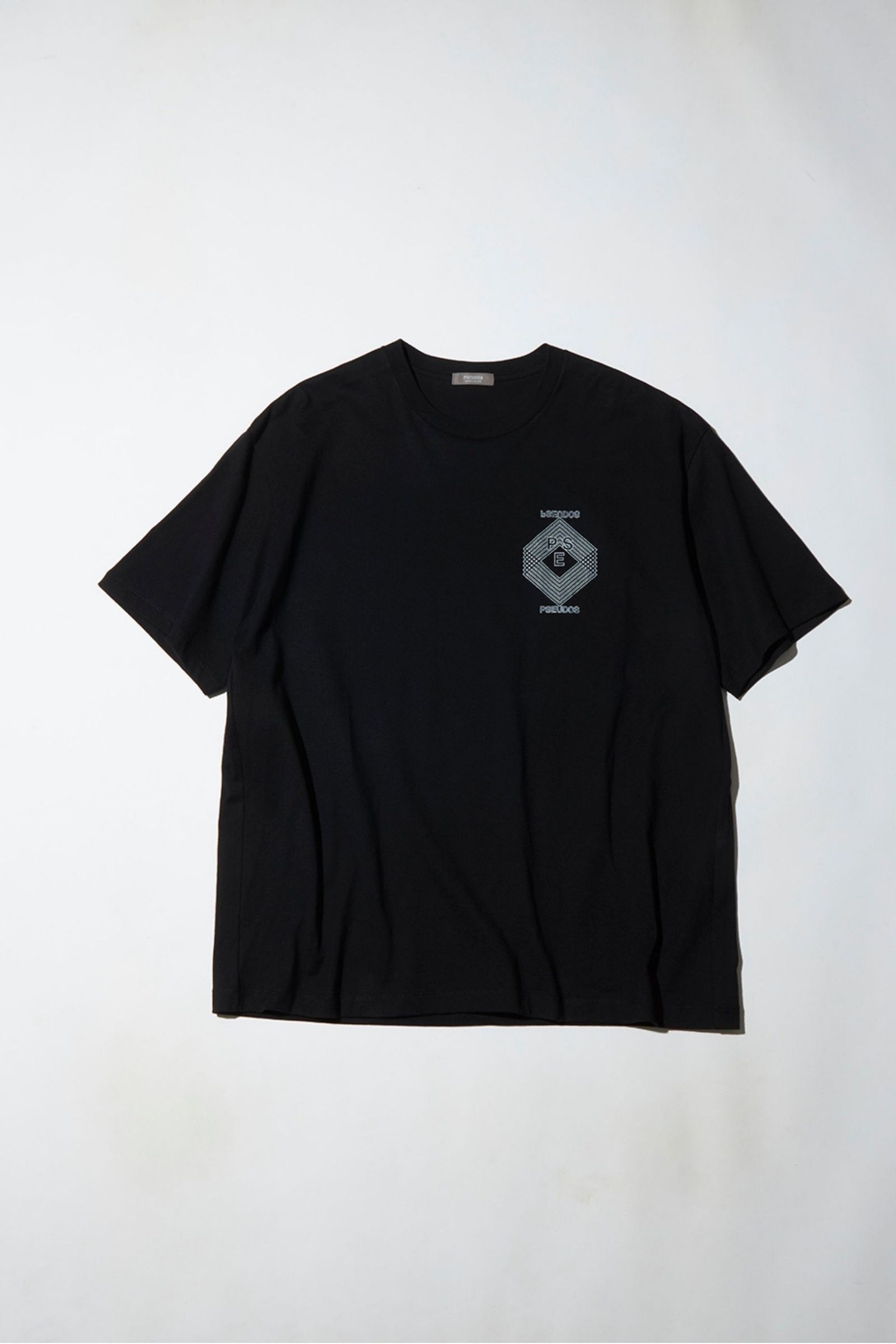 PRINTED CROSS NECK T-SHIRT SS -EFFECT-/プリントカットソー