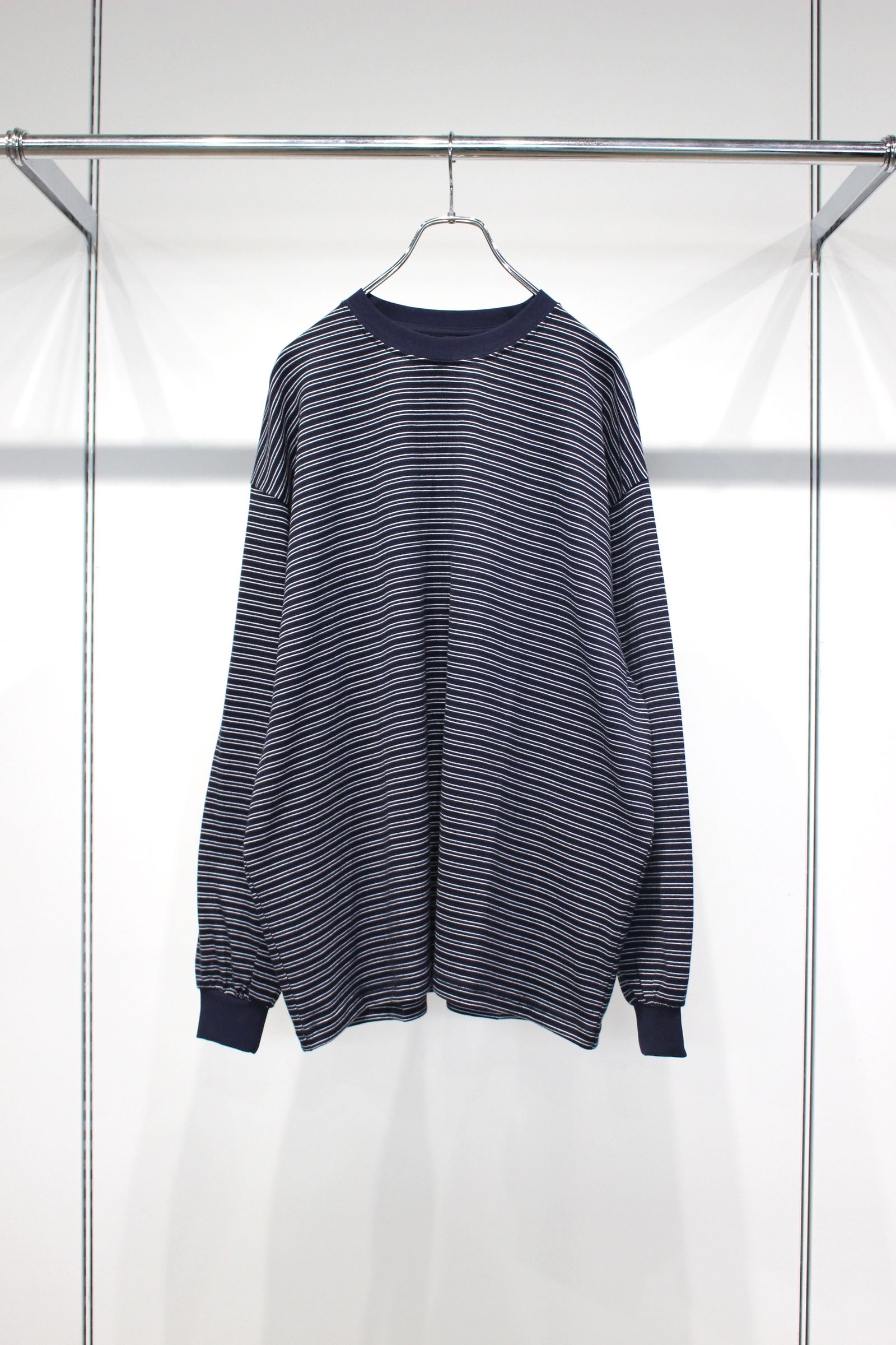 BORDER WIDE L/S T-SHIRT | NAVY | カットソー