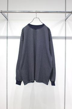 BORDER WIDE L/S T-SHIRT | NAVY | カットソー