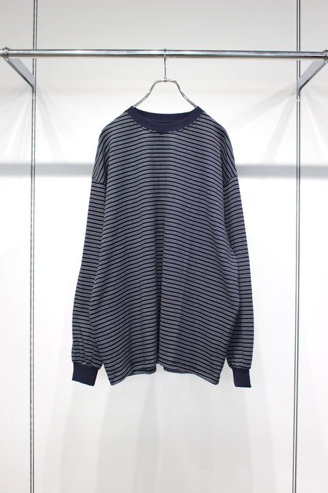 BORDER WIDE L/S T-SHIRT | NAVY | カットソー