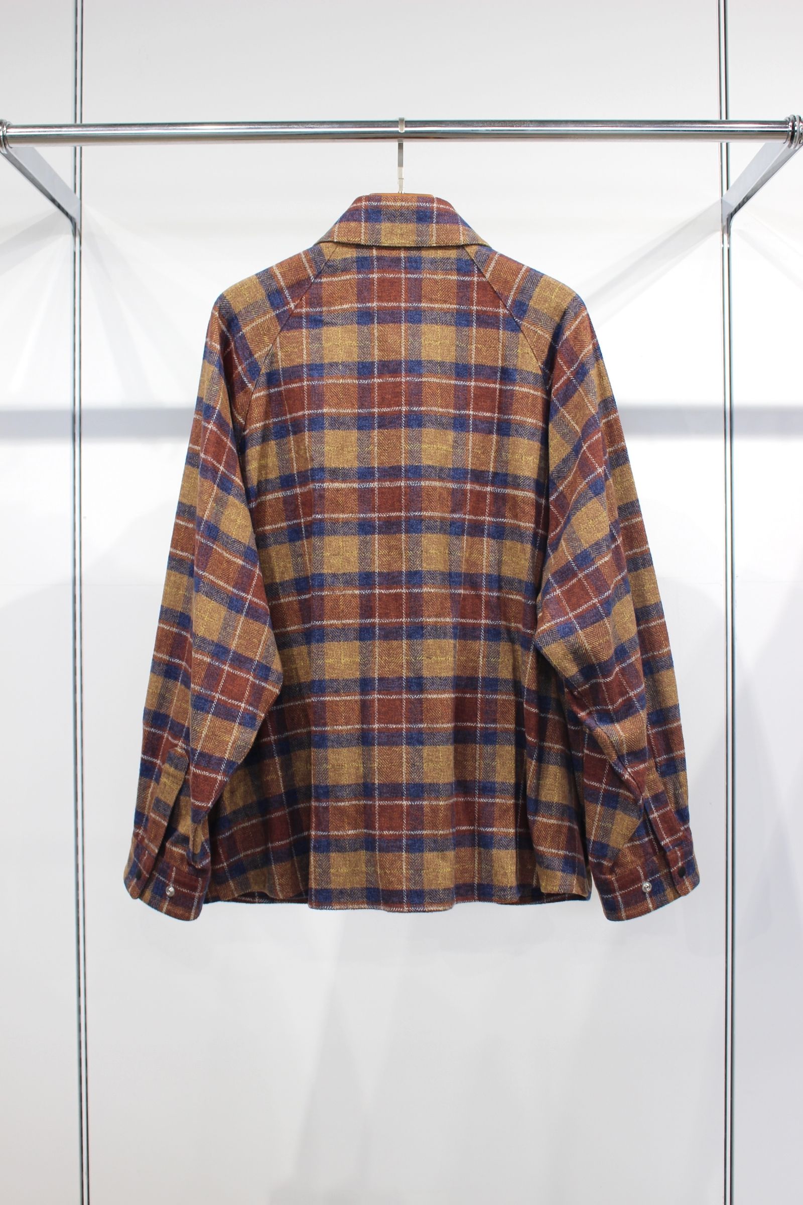 my beautiful landlet - COTTON TWEED CHECK RAGLAN OVERSIZE my beautiful landlet - COTTON TWEED CHECK RAGLAN OVERSIZE