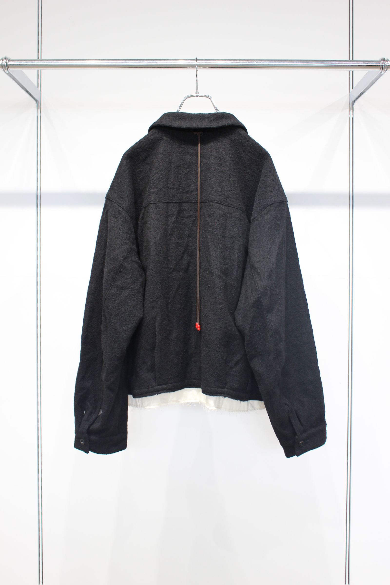 [ラスト1点] SHRINK WOOL LAYERING JACKET | BLACK | レイヤリングジャケット