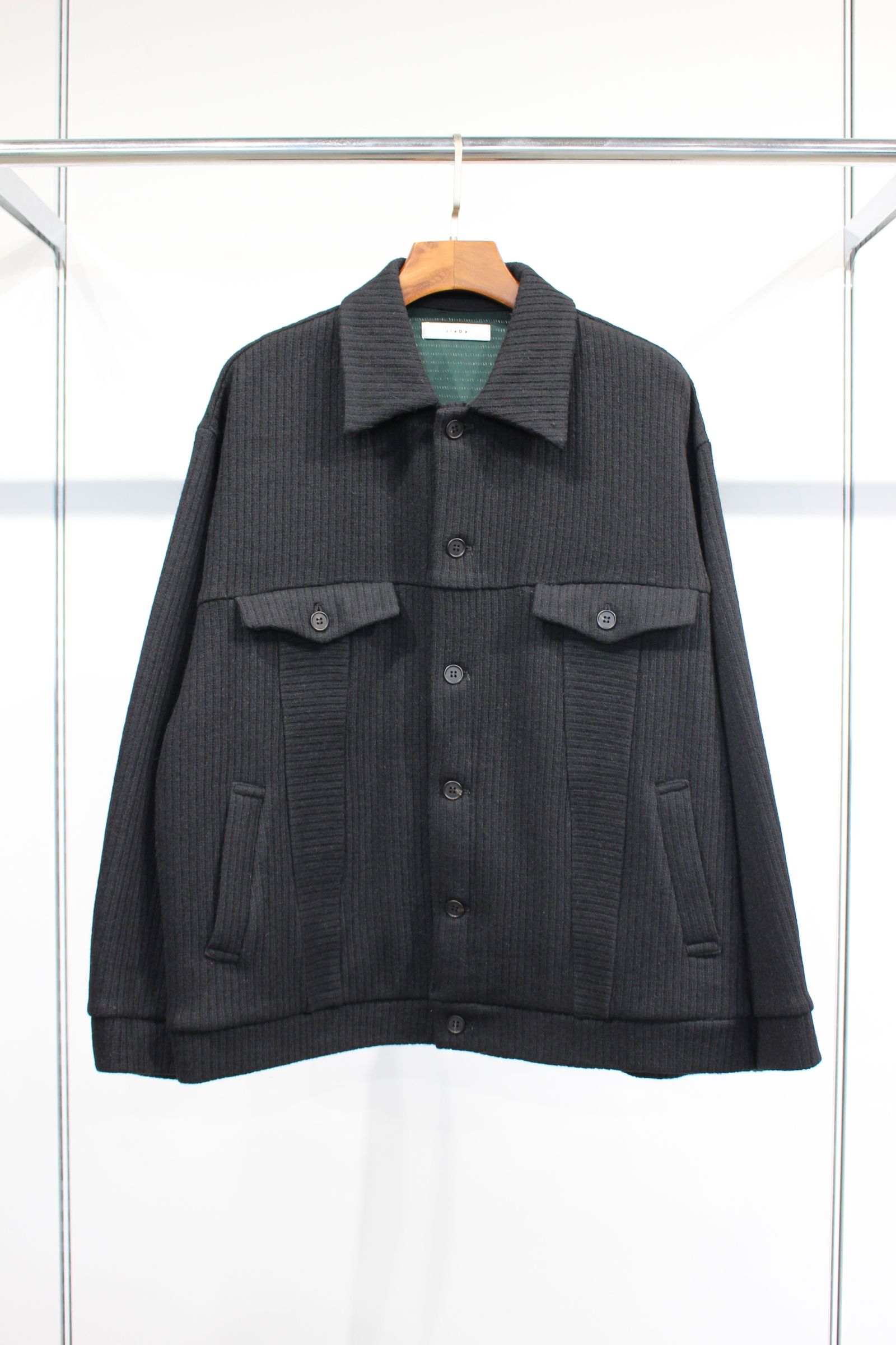 JieDa - WOOL RIB JACKET/BLACK | NapsNote