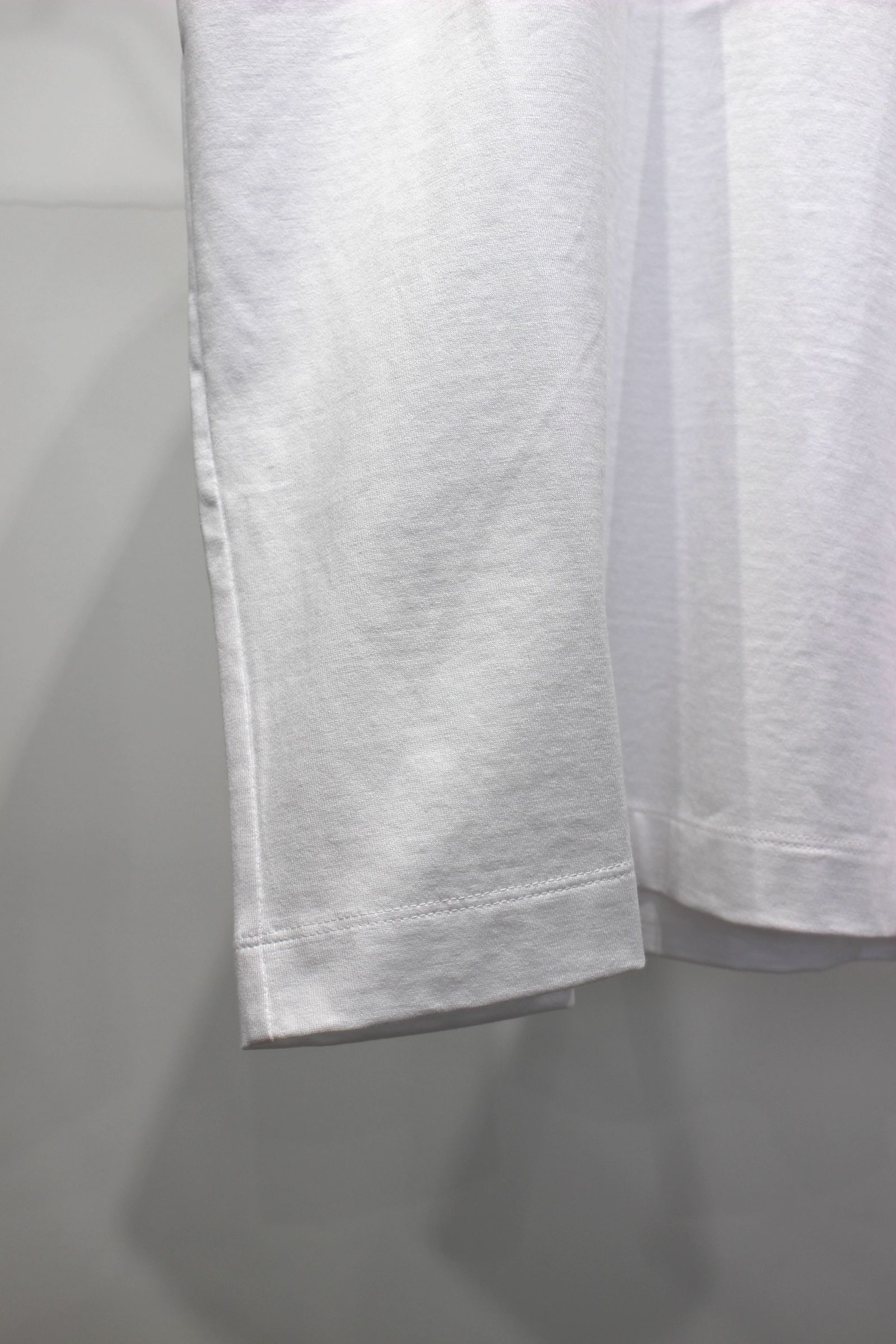 MERCERIZATION JERSEY EMBROIDERY T-SHIRT | WHITE | Line | カットソー