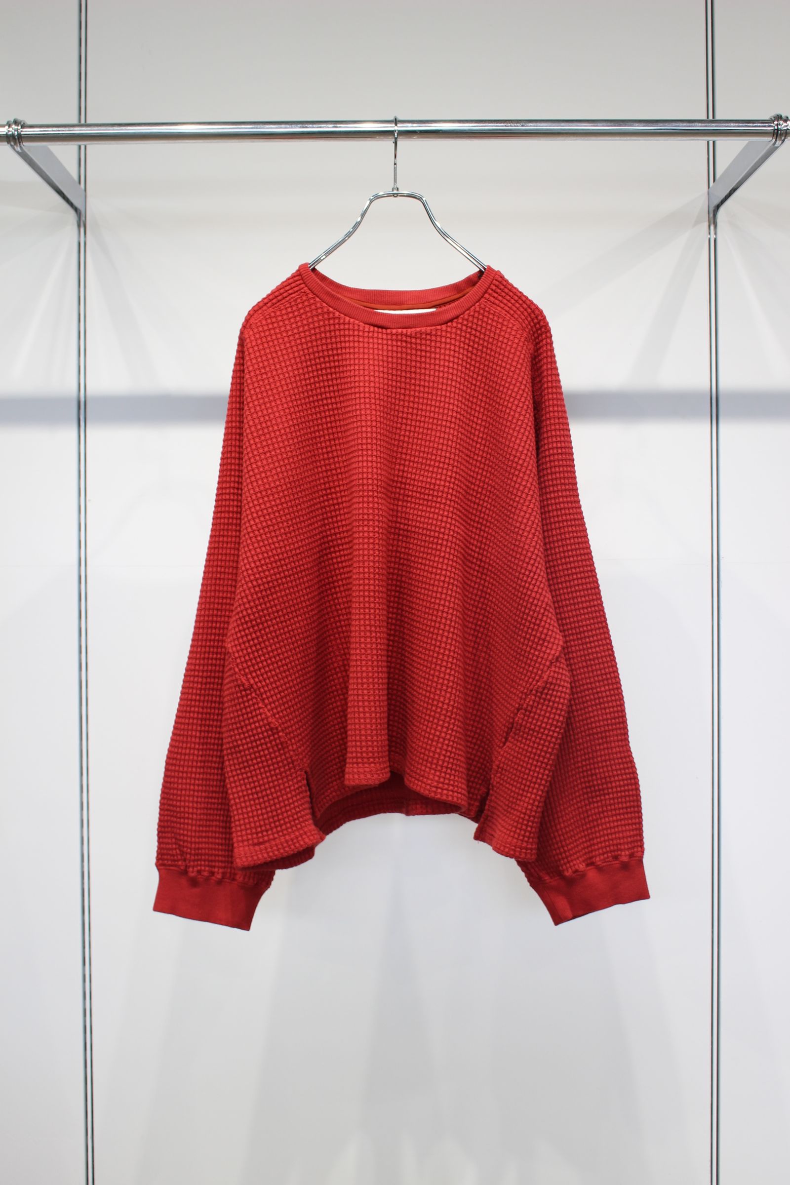 HEAVY WAFFLE OVER LS | RED | ヘビーワッフル