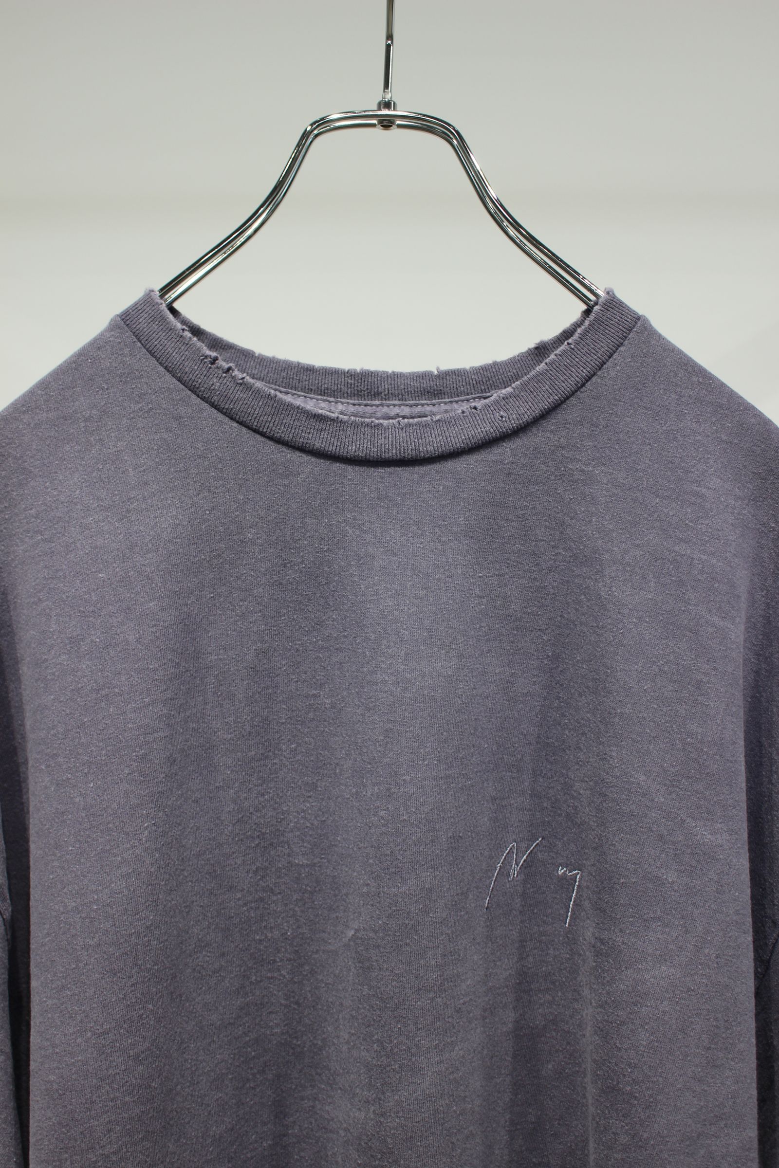 EMBROIDERY DYED T-SHIRT | PURPLE | カットソー