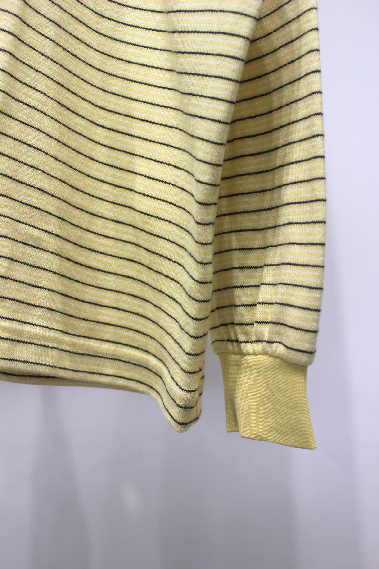 [ラスト1点] BORDER WIDE L/S T-SHIRT | YELLOW | カットソー