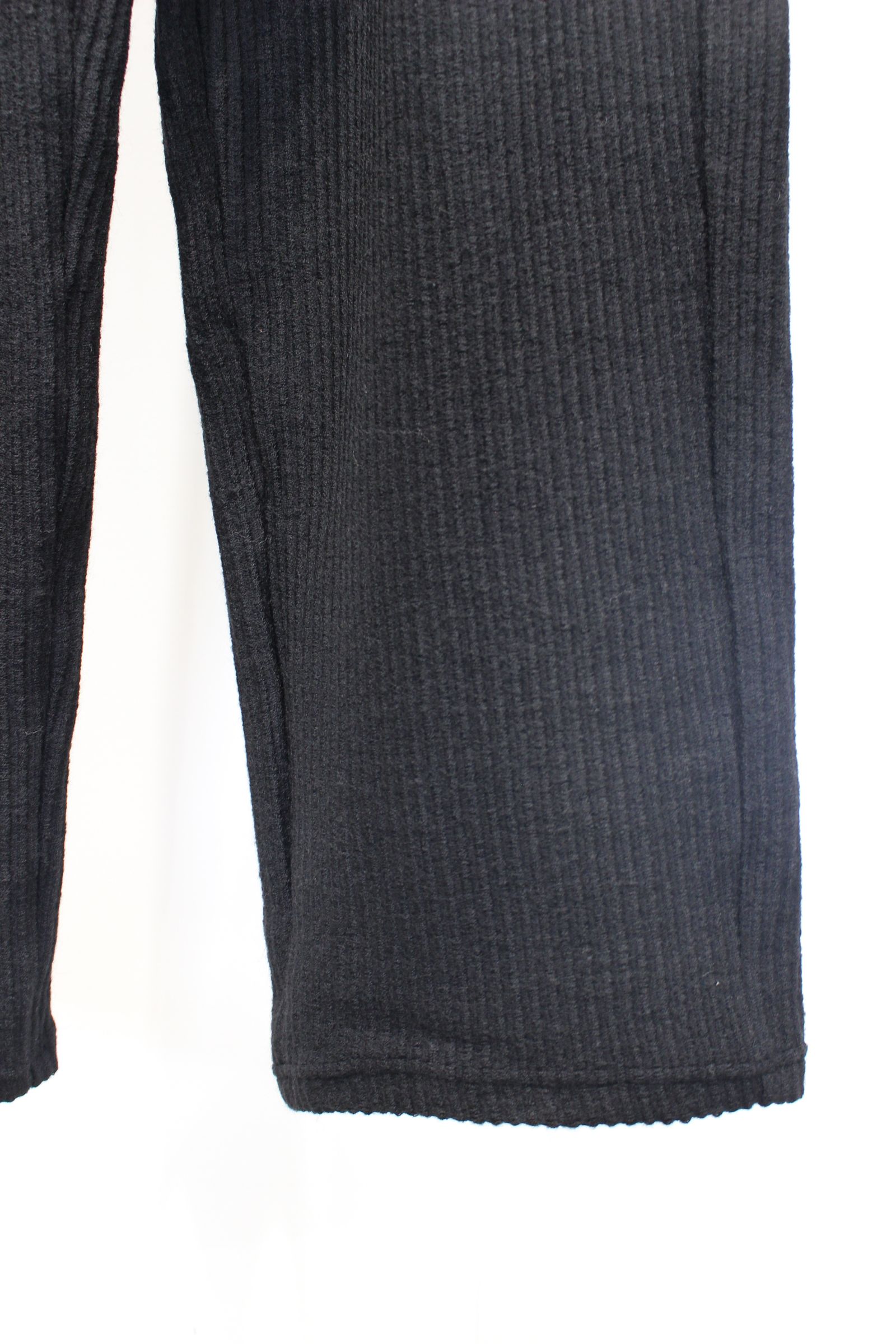 WOOLCORD BELTLESS SLACKS | BLACK | スラックス