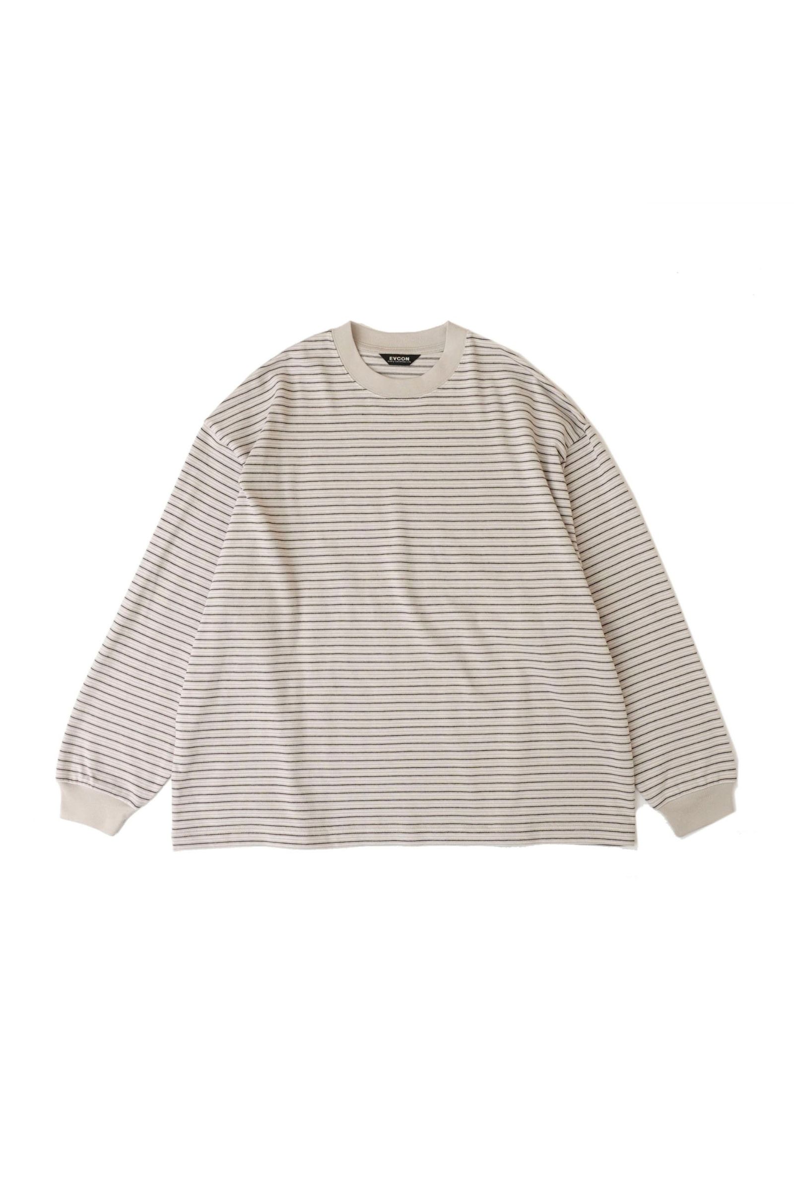BORDER WIDE L/S T-SHIRT | L.BEIGE | カットソー
