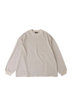 BORDER WIDE L/S T-SHIRT | L.BEIGE | カットソー