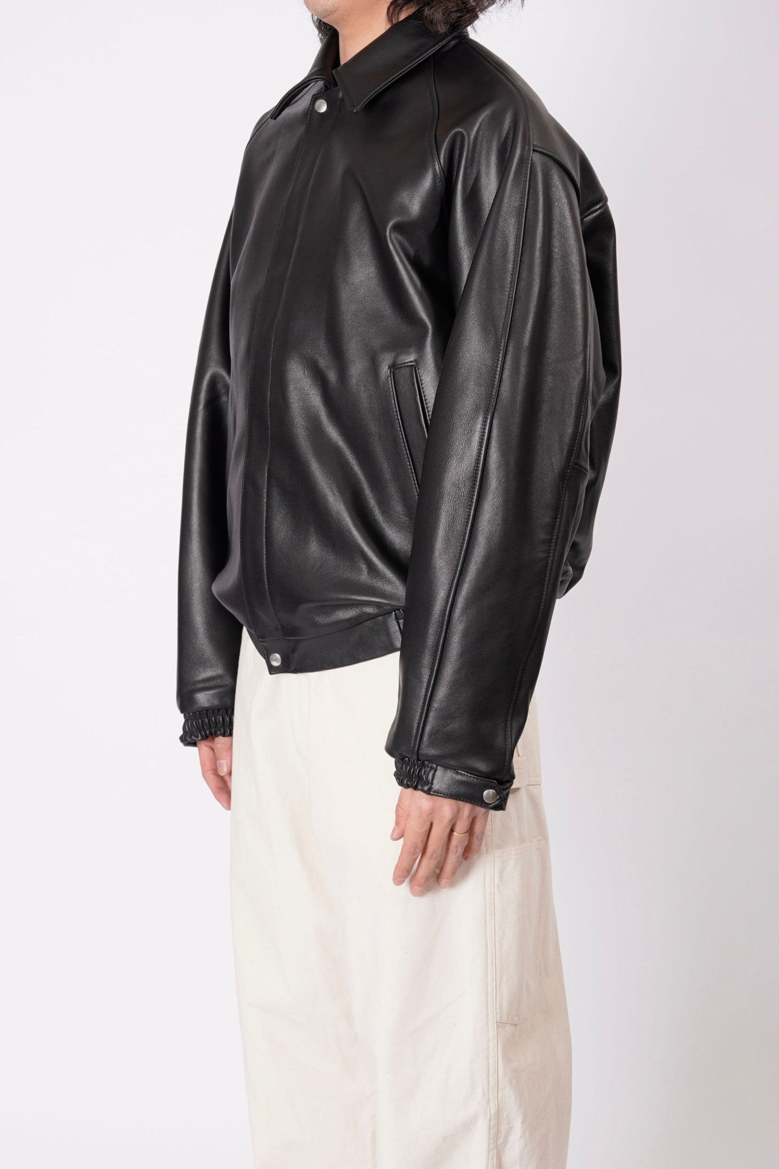 LEATHER BLOUSON | BLACK | レザーブルゾン