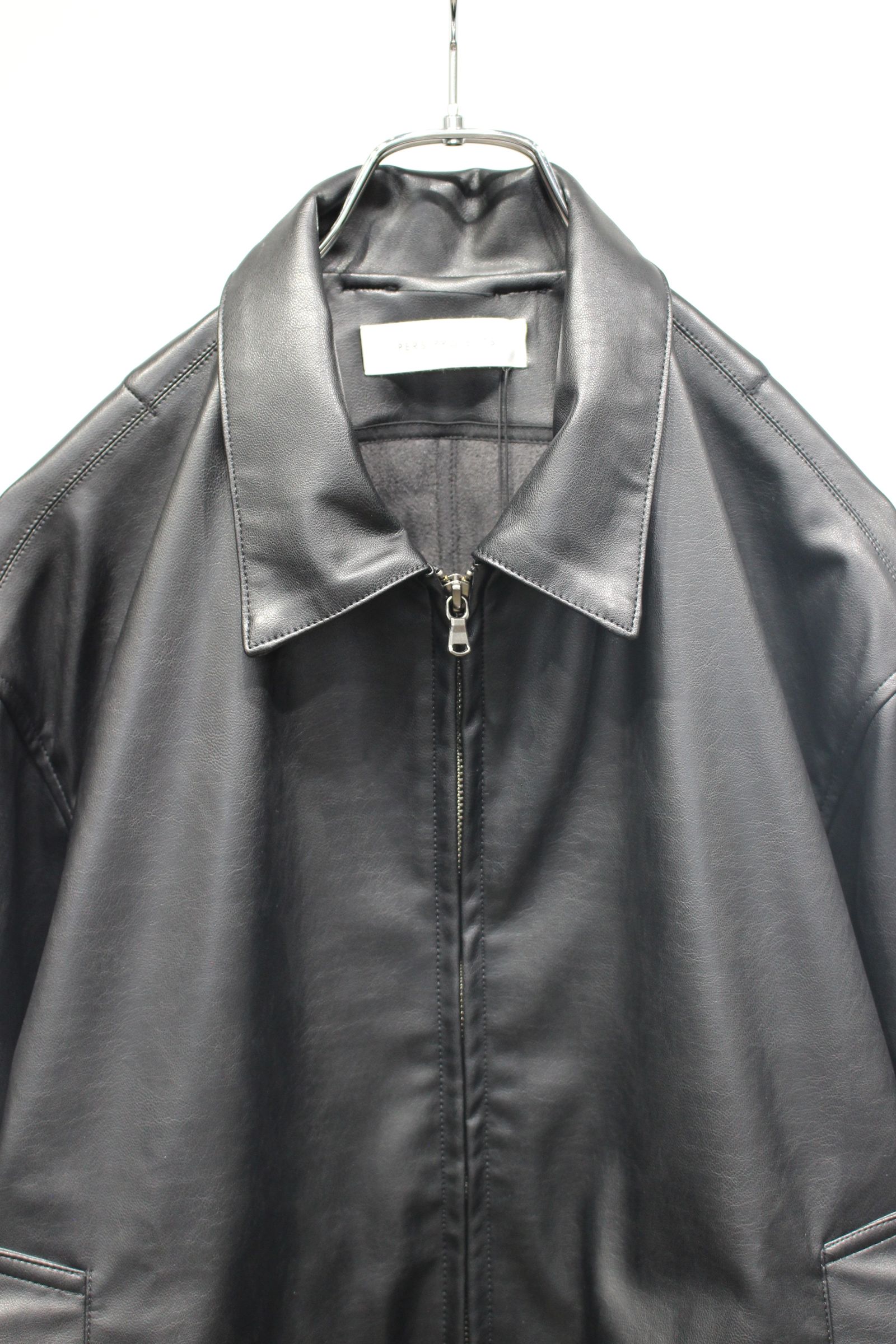 JENS SHORT BLOUSON "vegan leather" | BLACK | ブルゾン