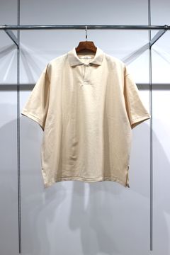 [ラスト1点] HYPER BIG TANGIS PIQUE SKIPPER POLO SHIRT | L.BEIGE | ポロシャツ