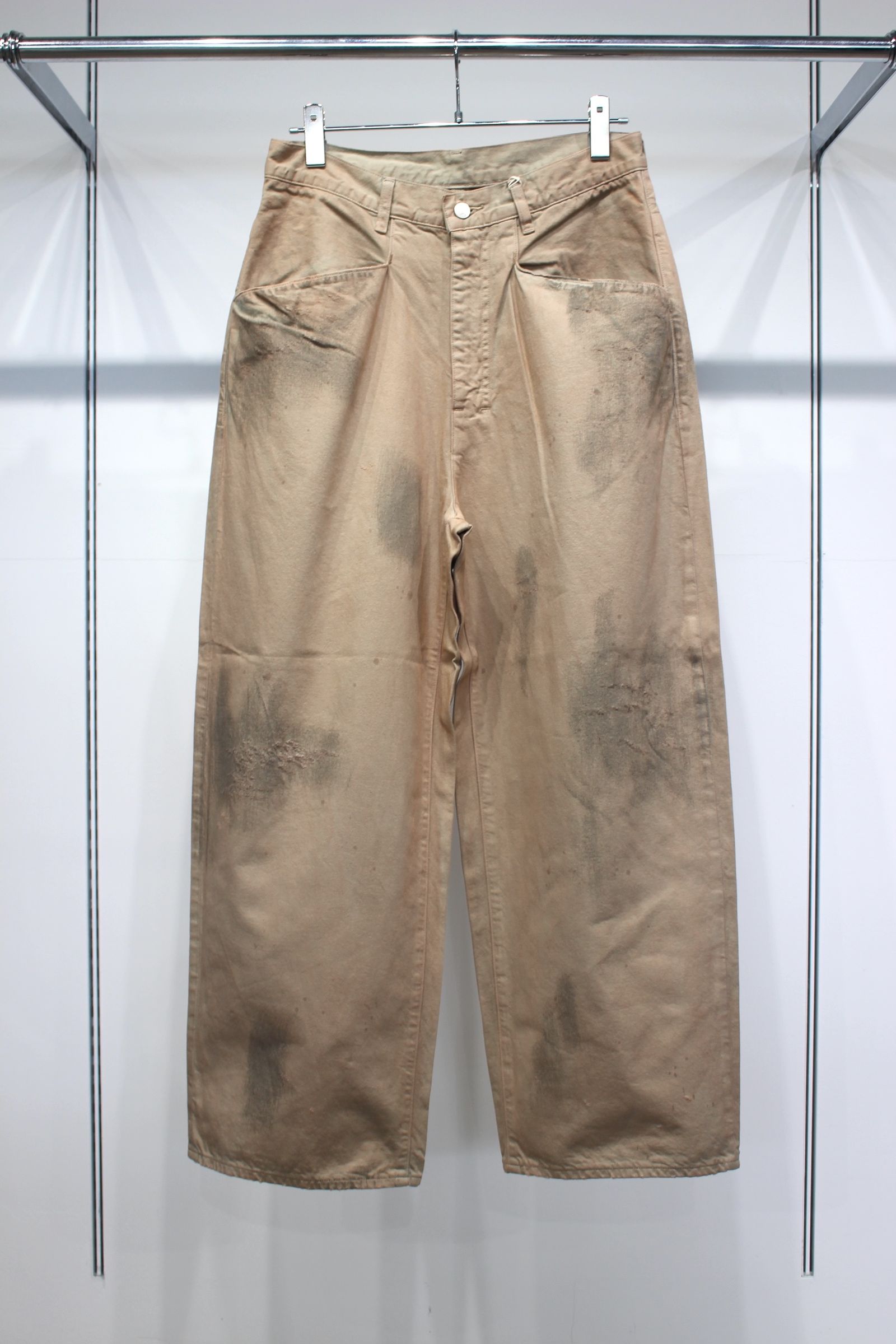 DENIM WIDE SLACKS | SAND | デニムパンツ