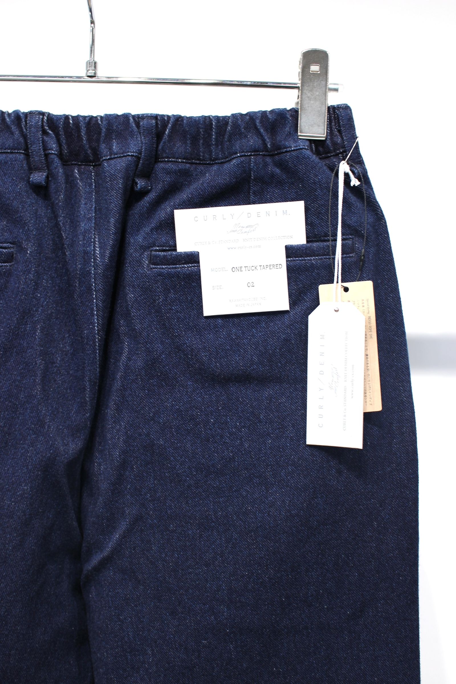 DENIM 1TUCK EZ TAPERED PANTS -indigo- | INDIGO | ニットデニム