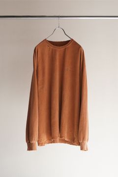 EMBROIDERY DYED LS T-SHIRT（刺繍） | TERRACOTTA | カットソー