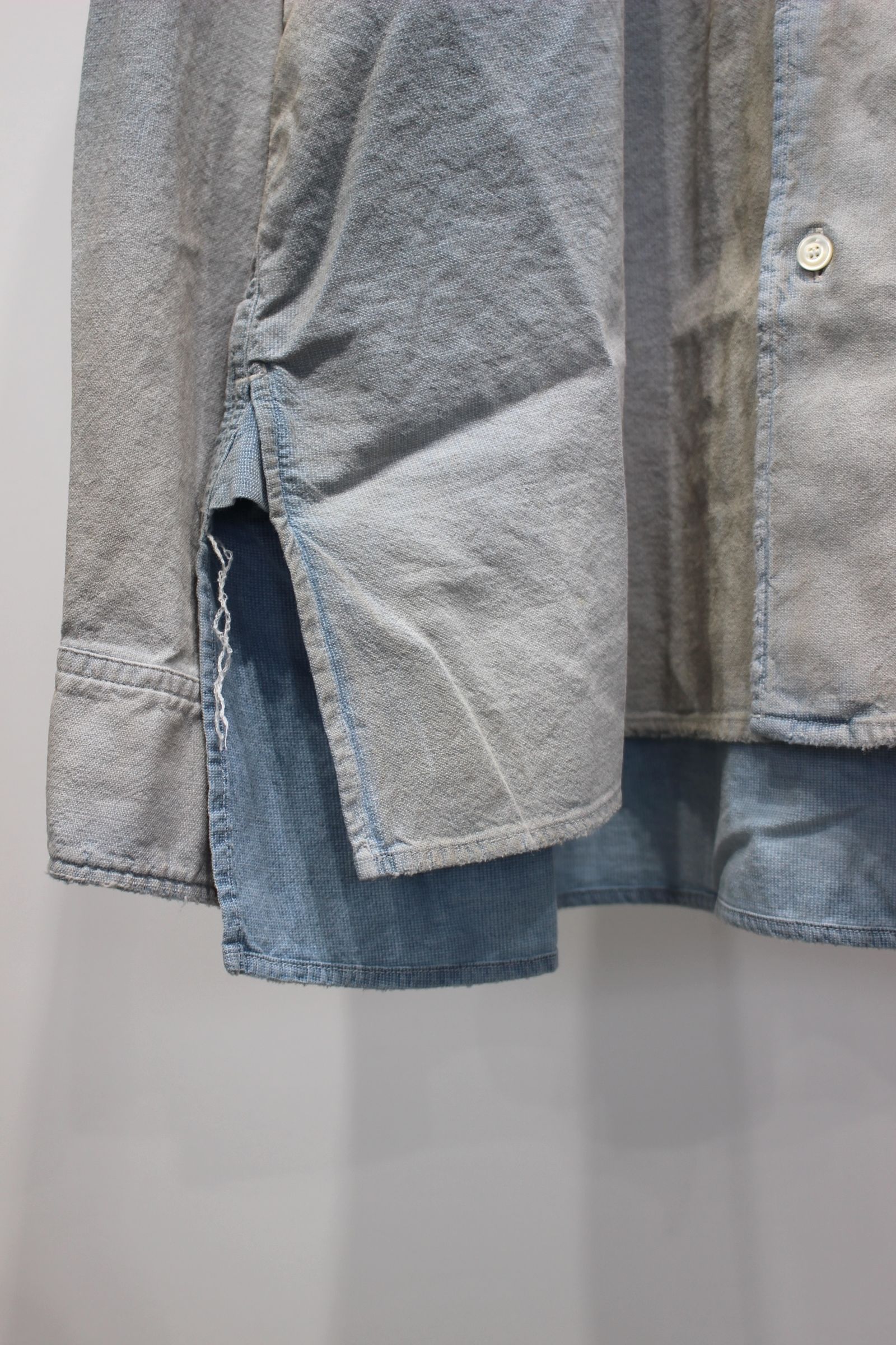 BRUSHSTROKE AGING SHIRT | INDIGO | シャツ