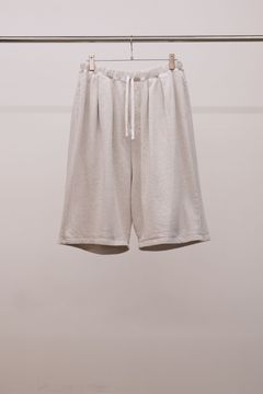 3/4 TUCK SWEAT SHORTS | ASH GRAY | ショーツ