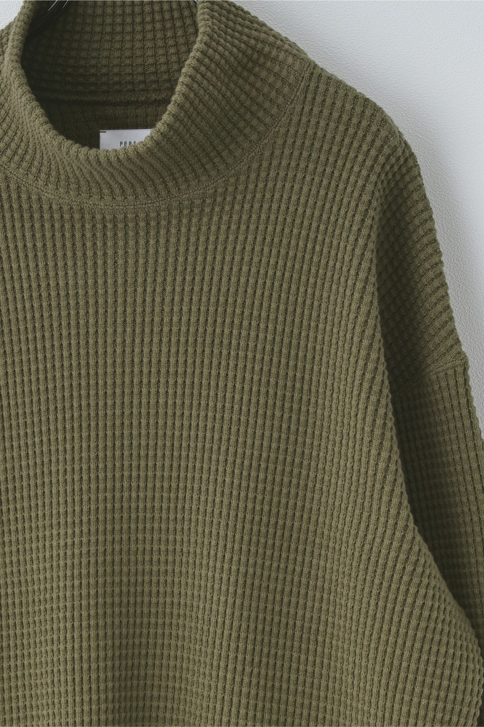 ALBERT MOC SWEATER | OLIVE | ワッフルカットソー