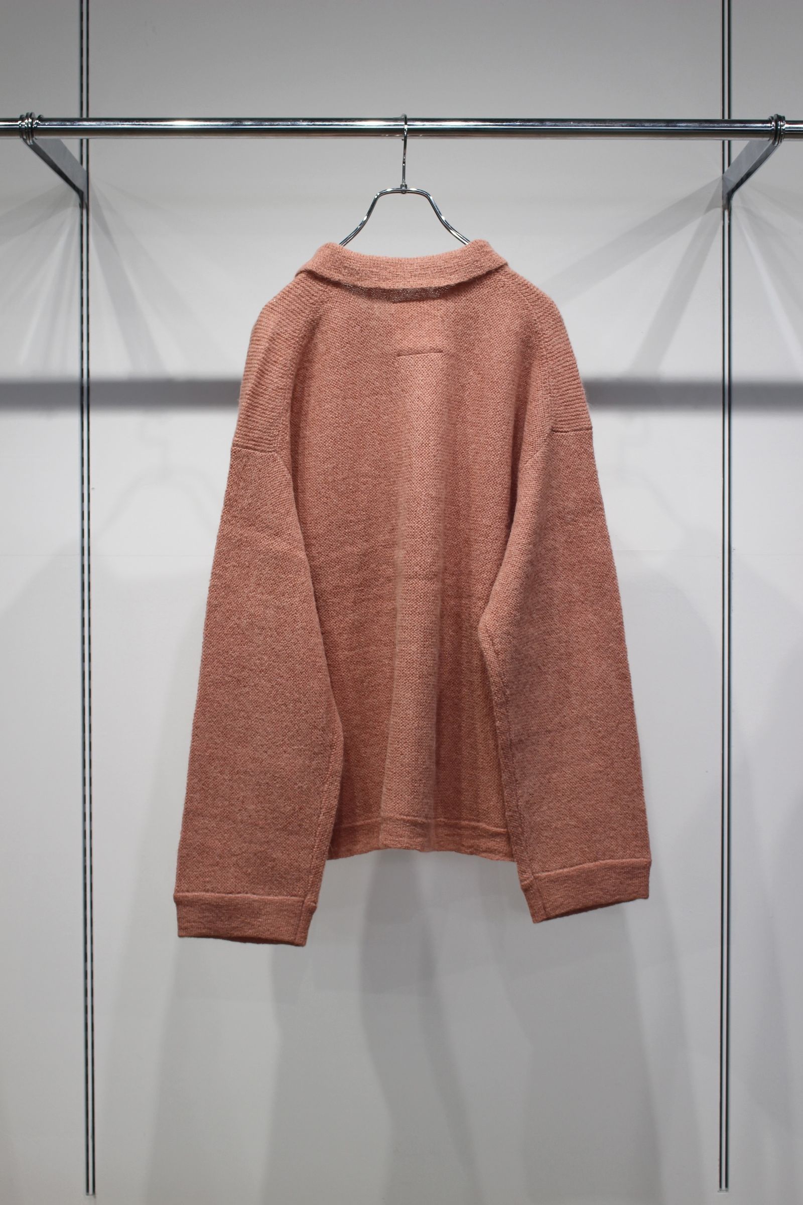 [ラスト1点] KNIT SHIRT | PINK | ニットシャツ