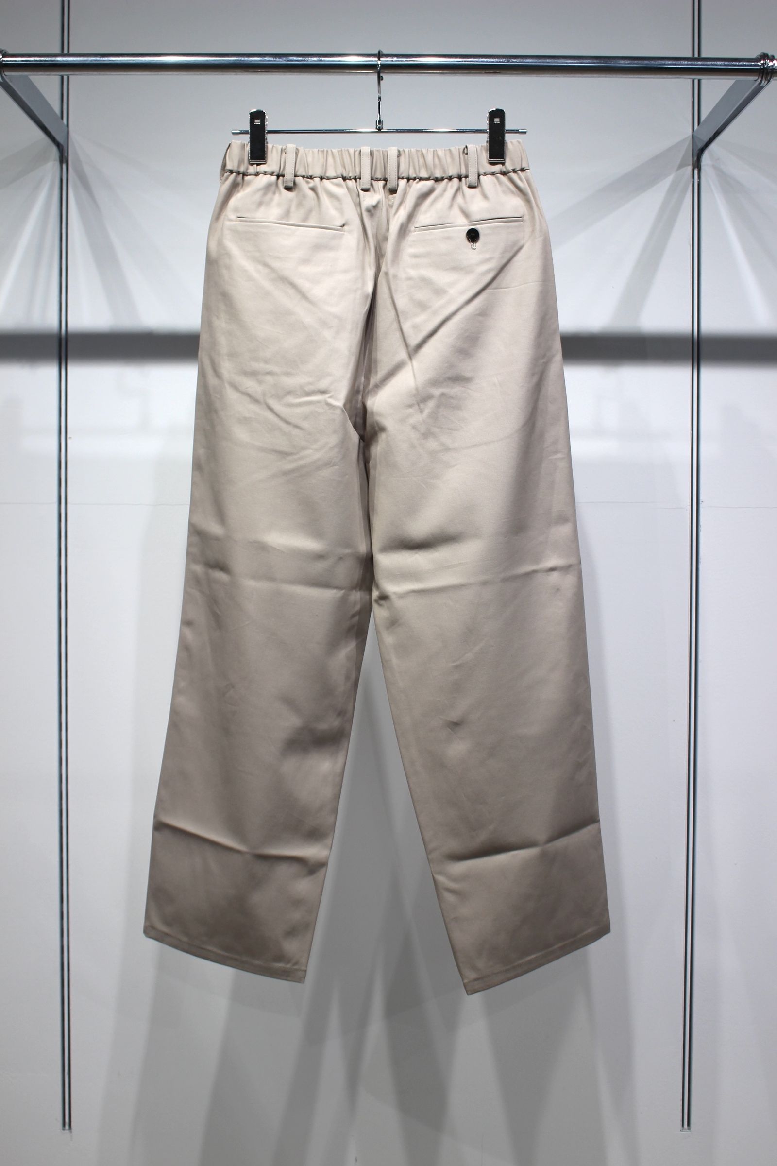 ORGANIC COTTON HIGH  TWIST STANDARD WIDE  PANTS | ECRU | ワイドパンツ