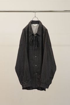 BOW-TIE CHECK SHIRT | NAVY | シャツ
