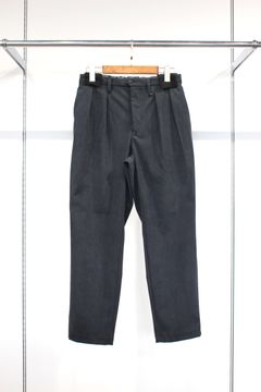 TRICOT CORDUROY TAPERED PANTS/CADET BLUE