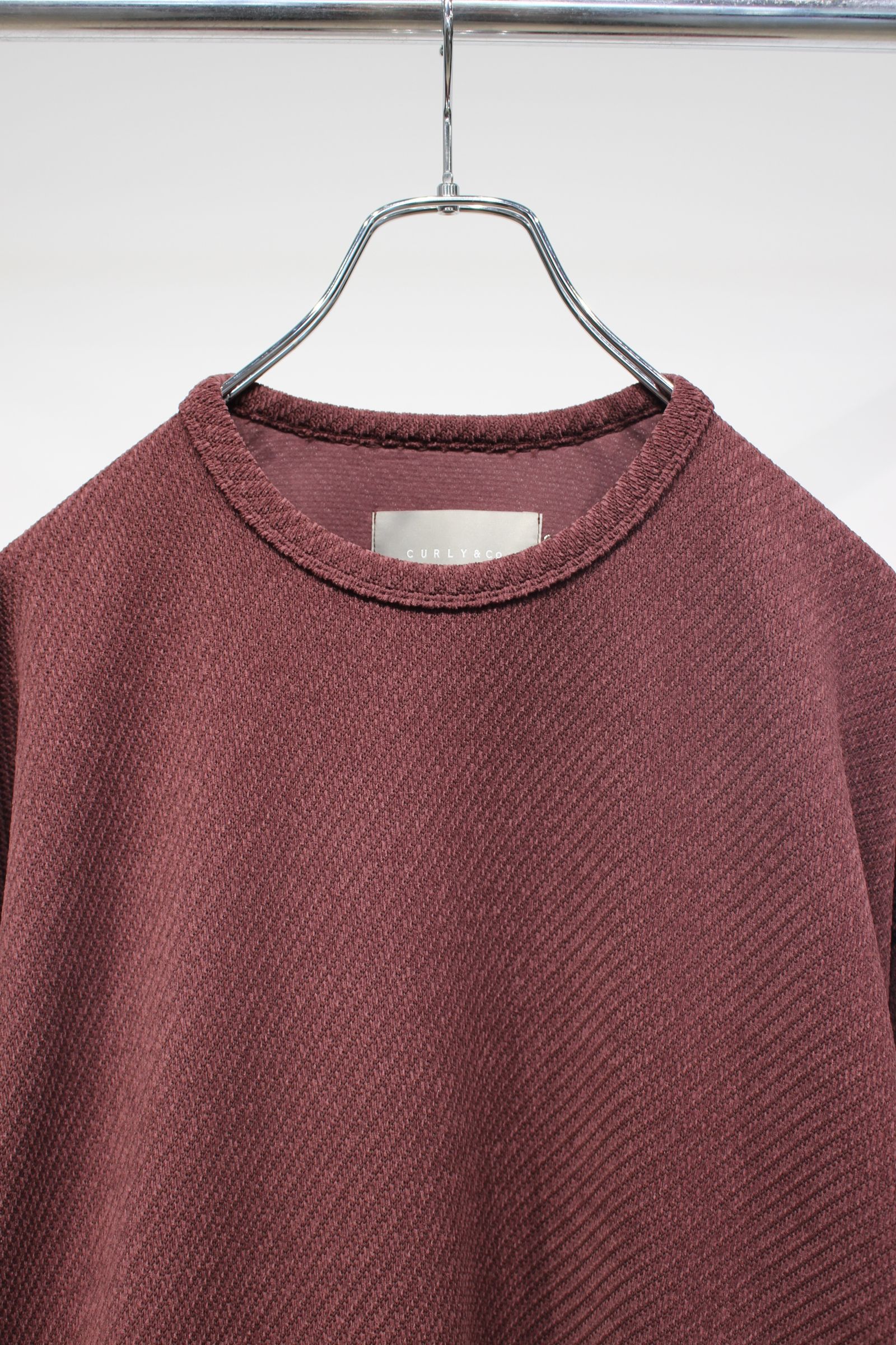 MOLLE YARN TWILL KNIT P/O | BORDEAUX | クルーネックプルオーバー