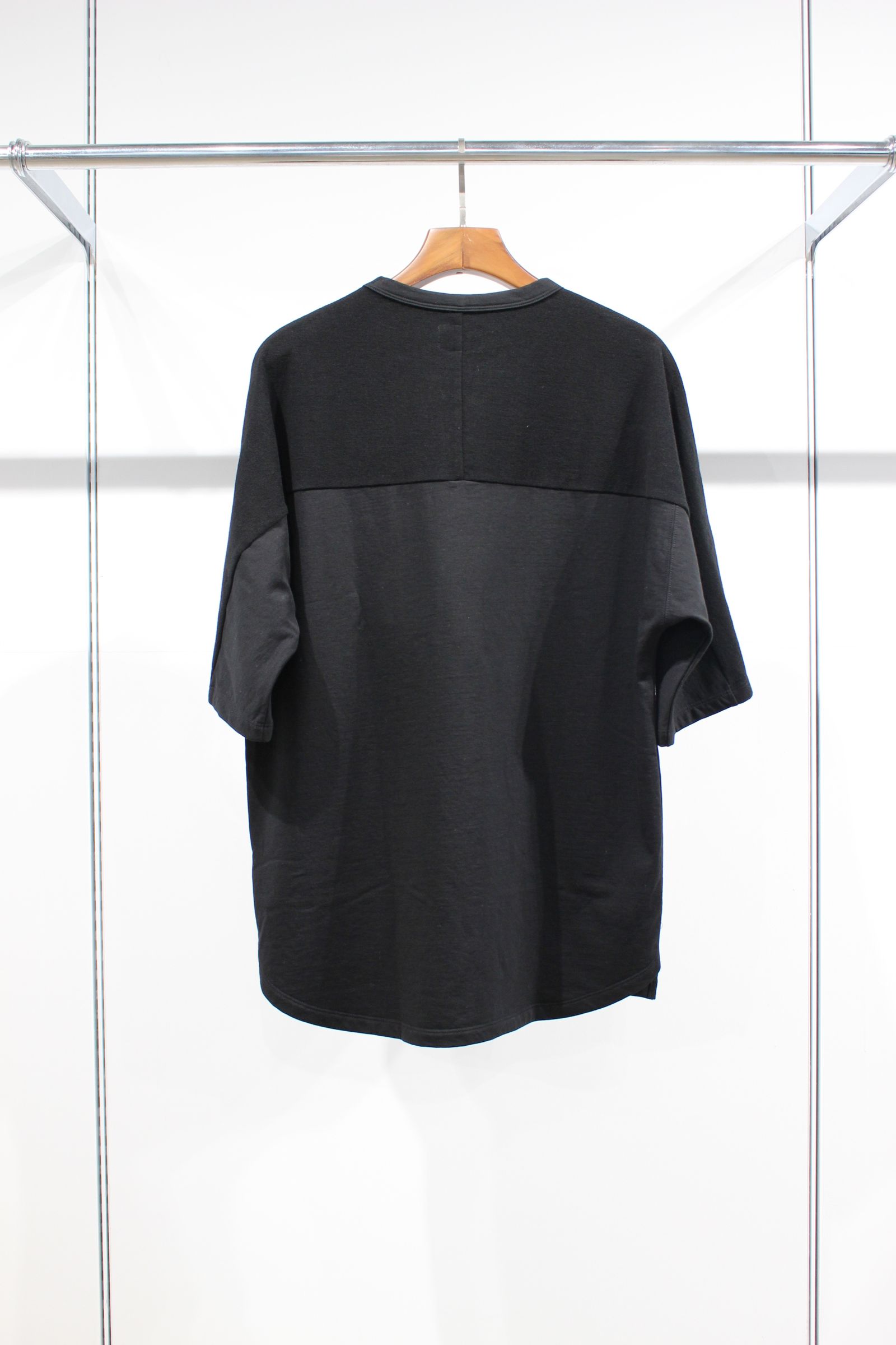 HIGH GAUGE FRENCH TERRY S/S TEE/BLACK