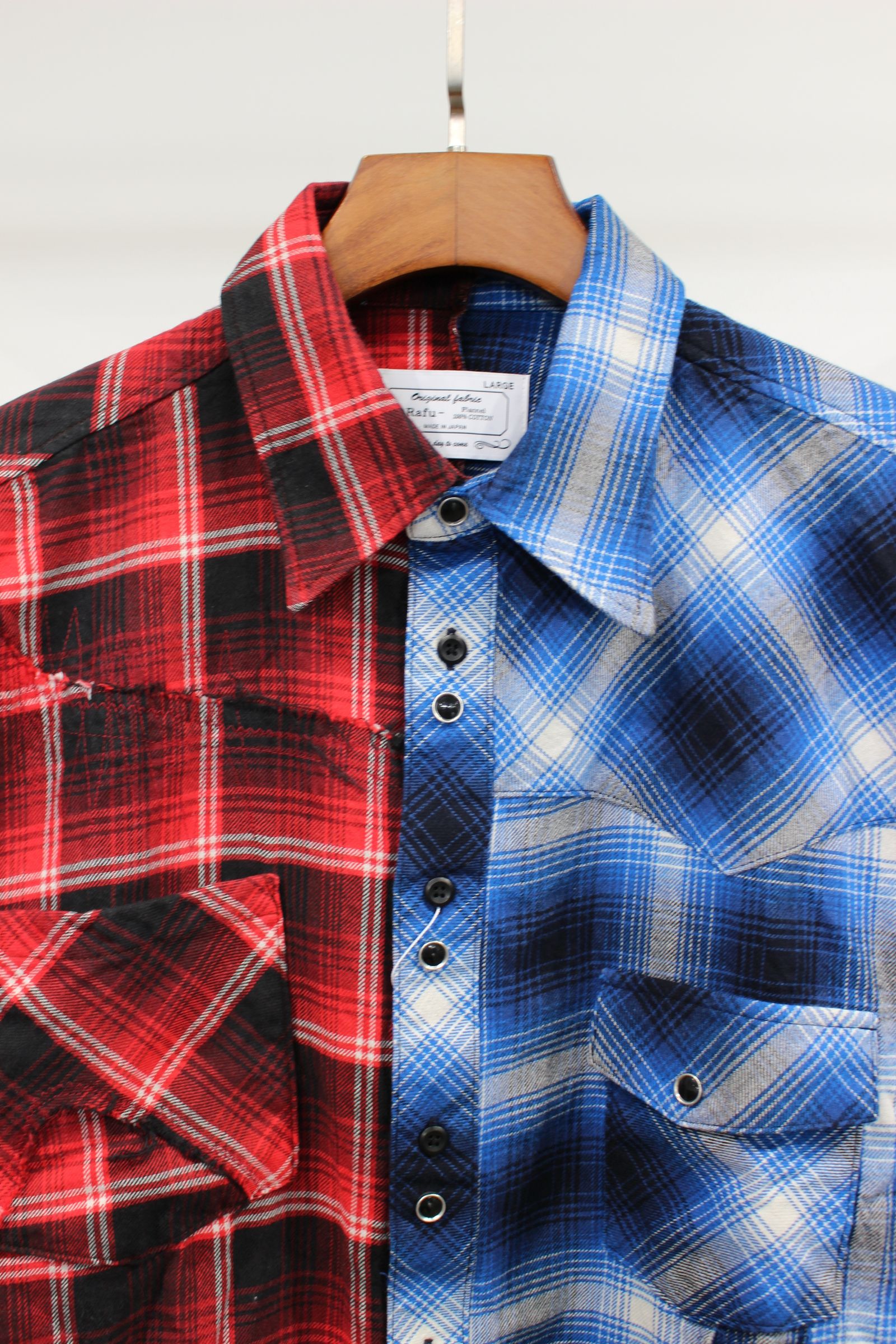 Remake shirt | BLU-RED | シャツ