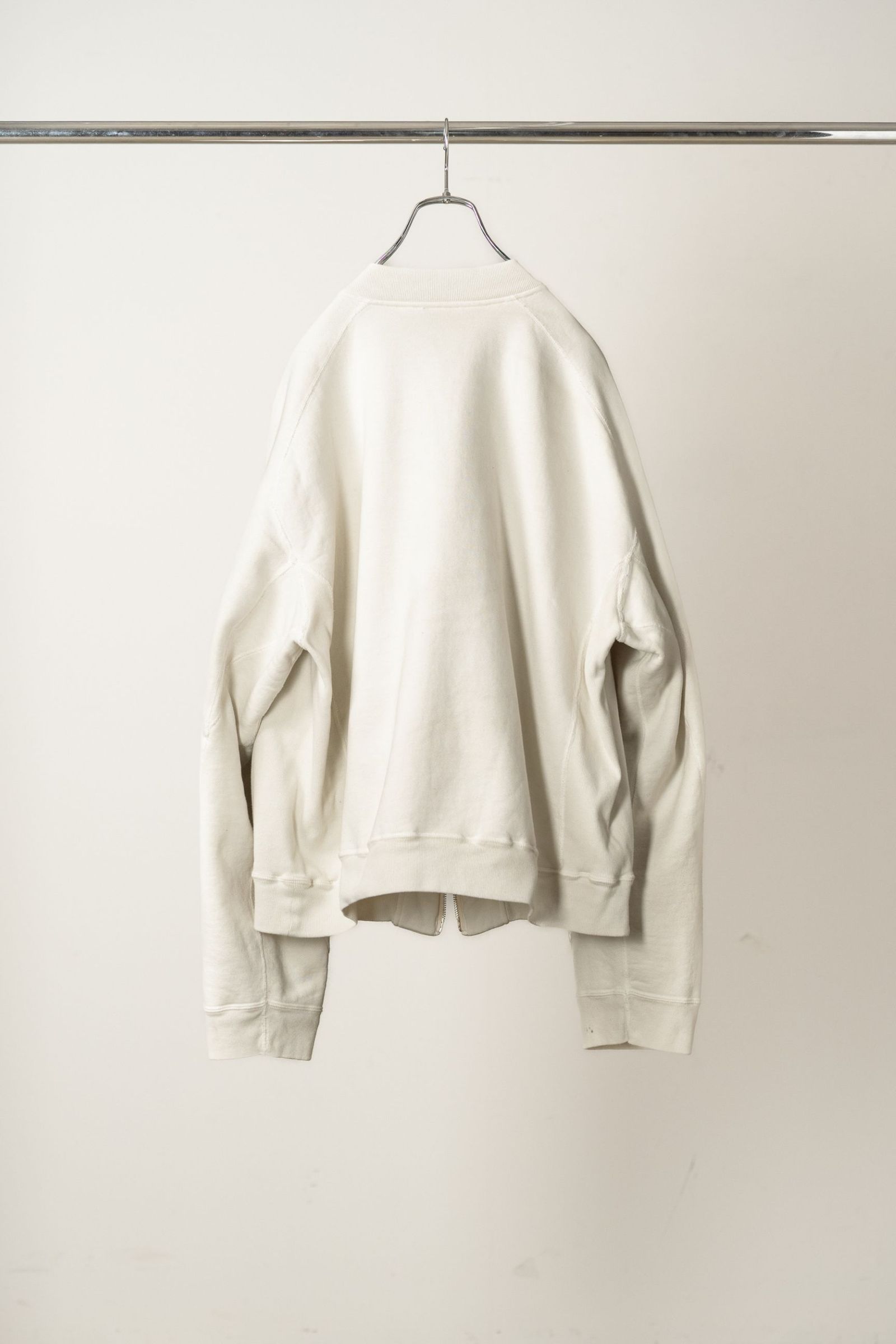 FLEECE-LINED SWEAT VERSITY SHIRT | WHITE | スウェット