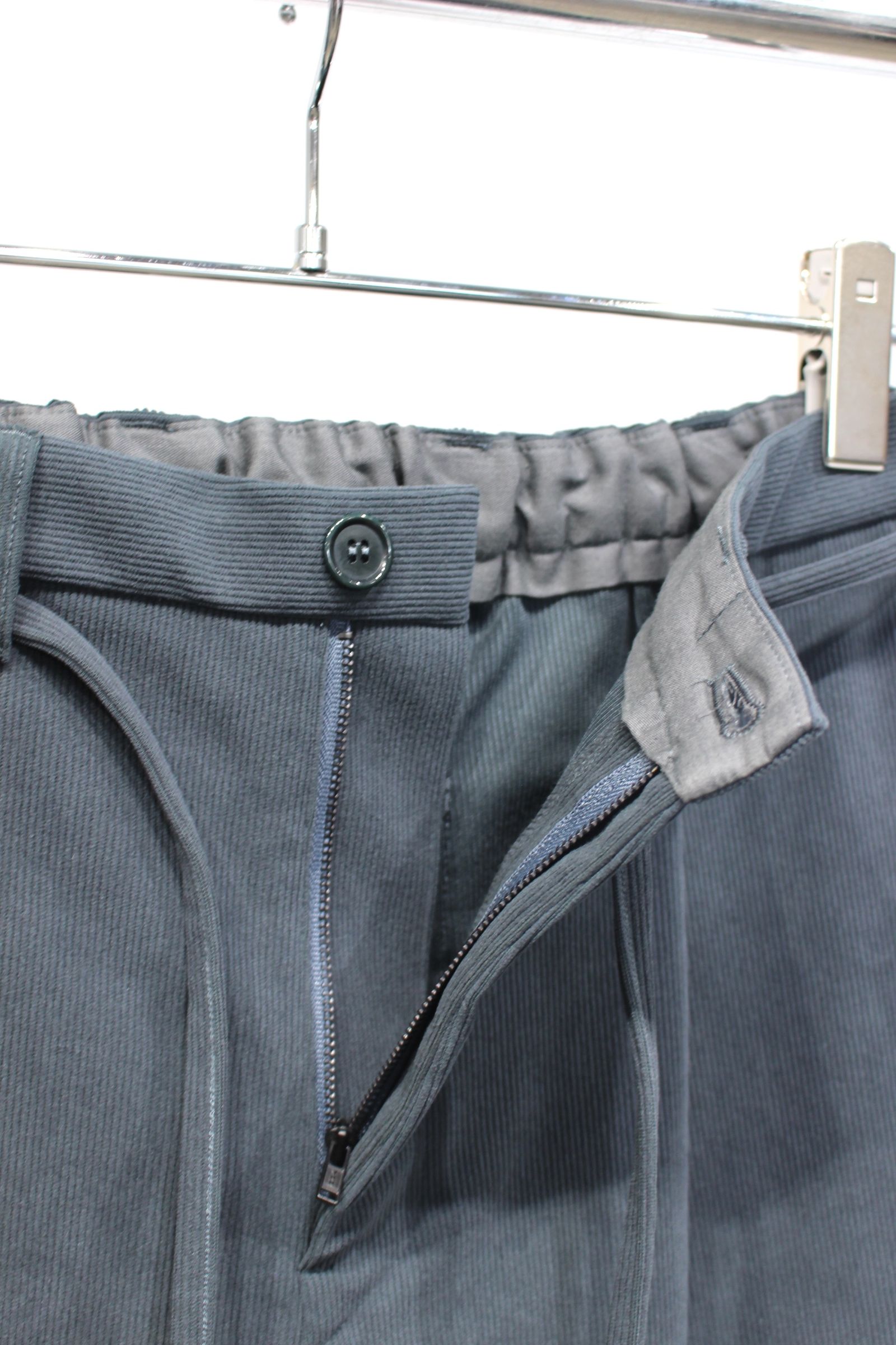 TRICOT CORDUROY PANTS | CADET BLUE | ポリエステルコーデュロイ