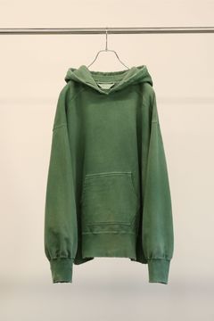 DYED DAMAGE HOODIE | GREEN | フーディー