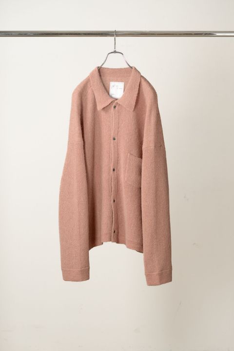 [ラスト1点] KNIT SHIRT | PINK | ニットシャツ