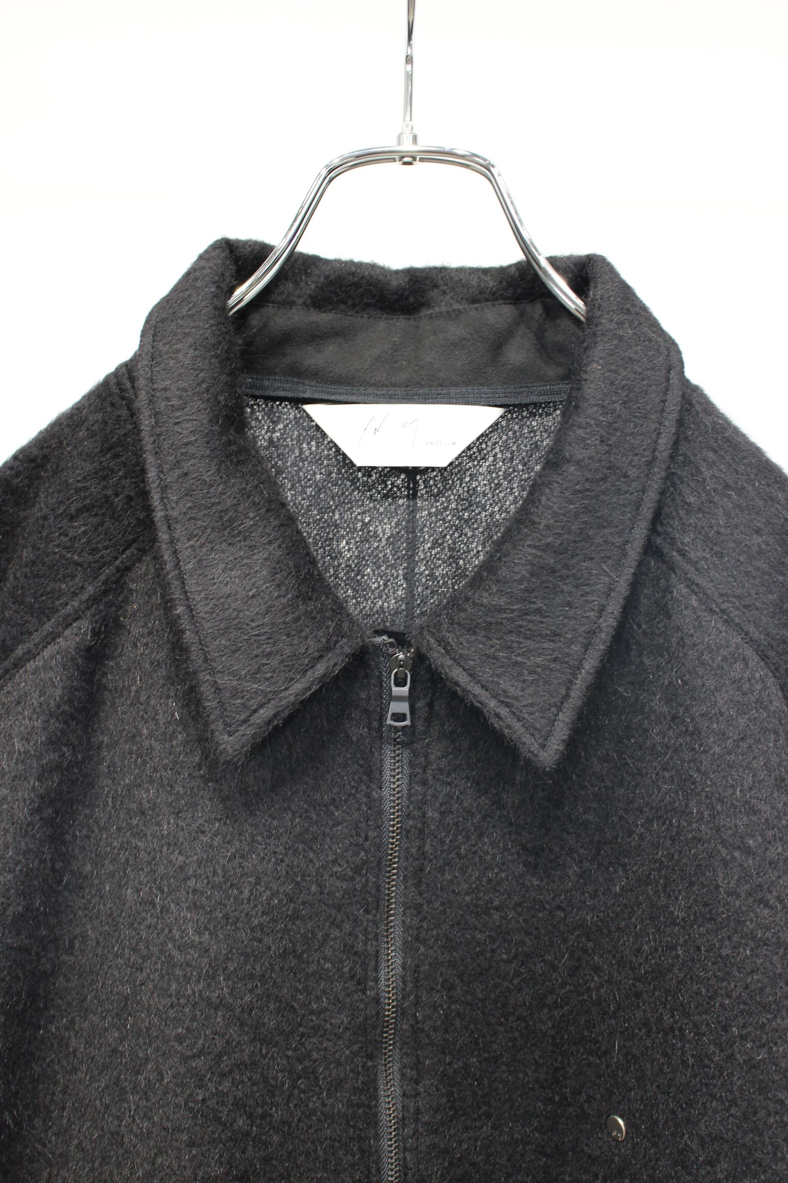 SHAGGY ZIP UP SHIRT | BLACK | ジップアップシャツ
