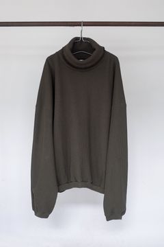 TURTLENECK WAFFLE OVERSIZE LS/KAHKI