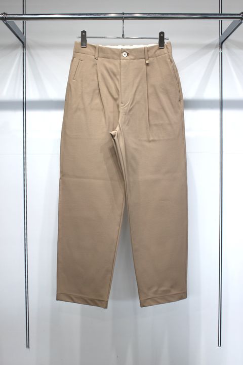 KNIT CHINO-CLOTH PANTS (STRAIGHT) | KHAKI | ニットチノパンツ