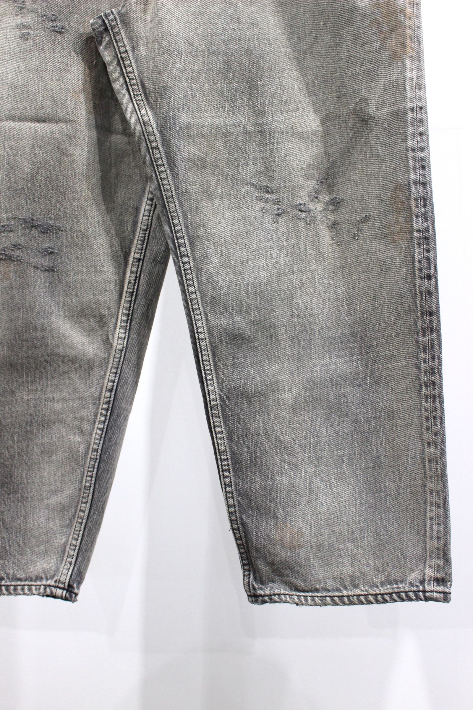 SELVEDGE TAPERED 5P BLACK DENIM PANTS/L.BLACK