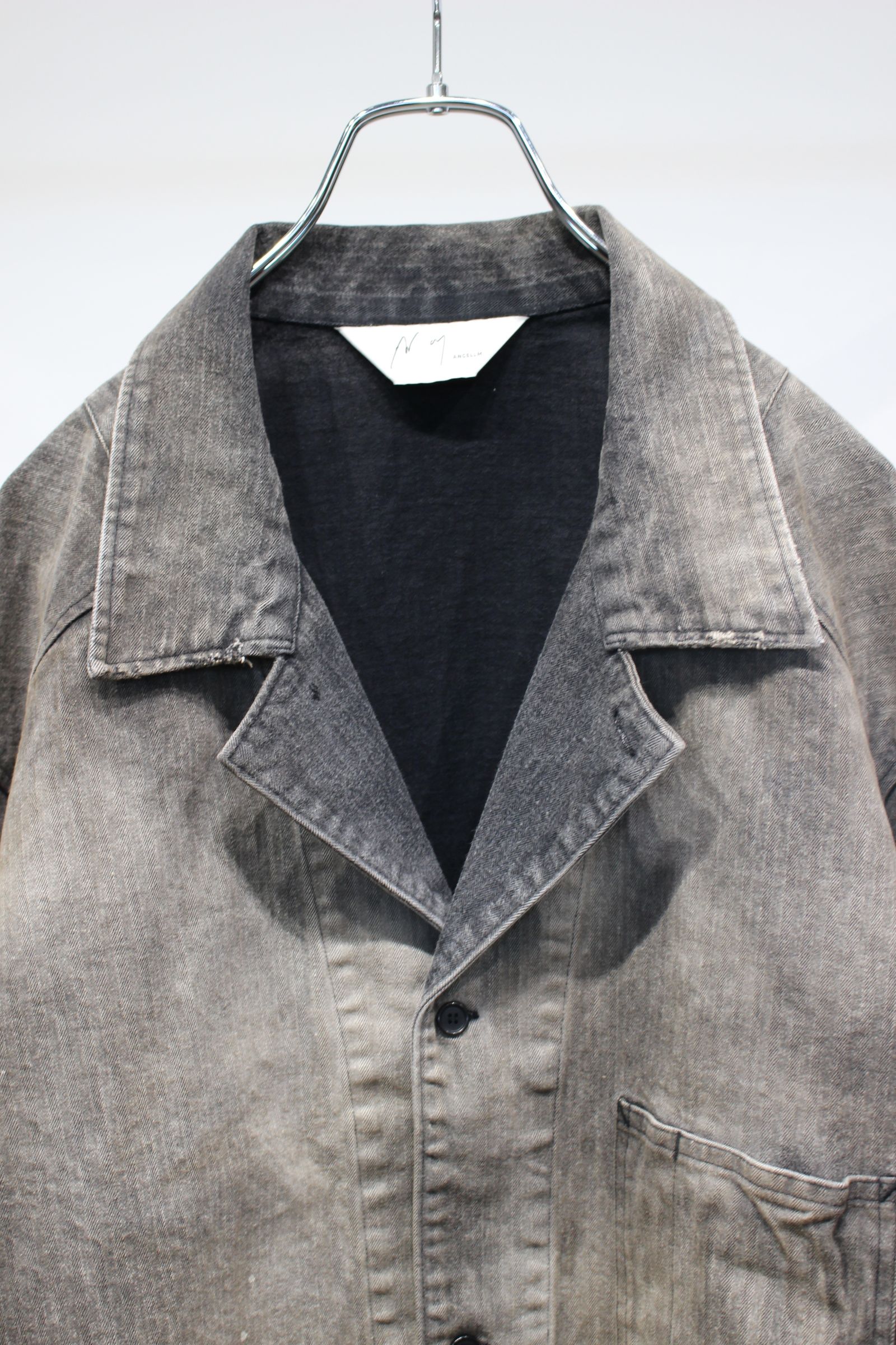 HERRINGBONE WORK SHIRT | BLACK | ワークシャツ