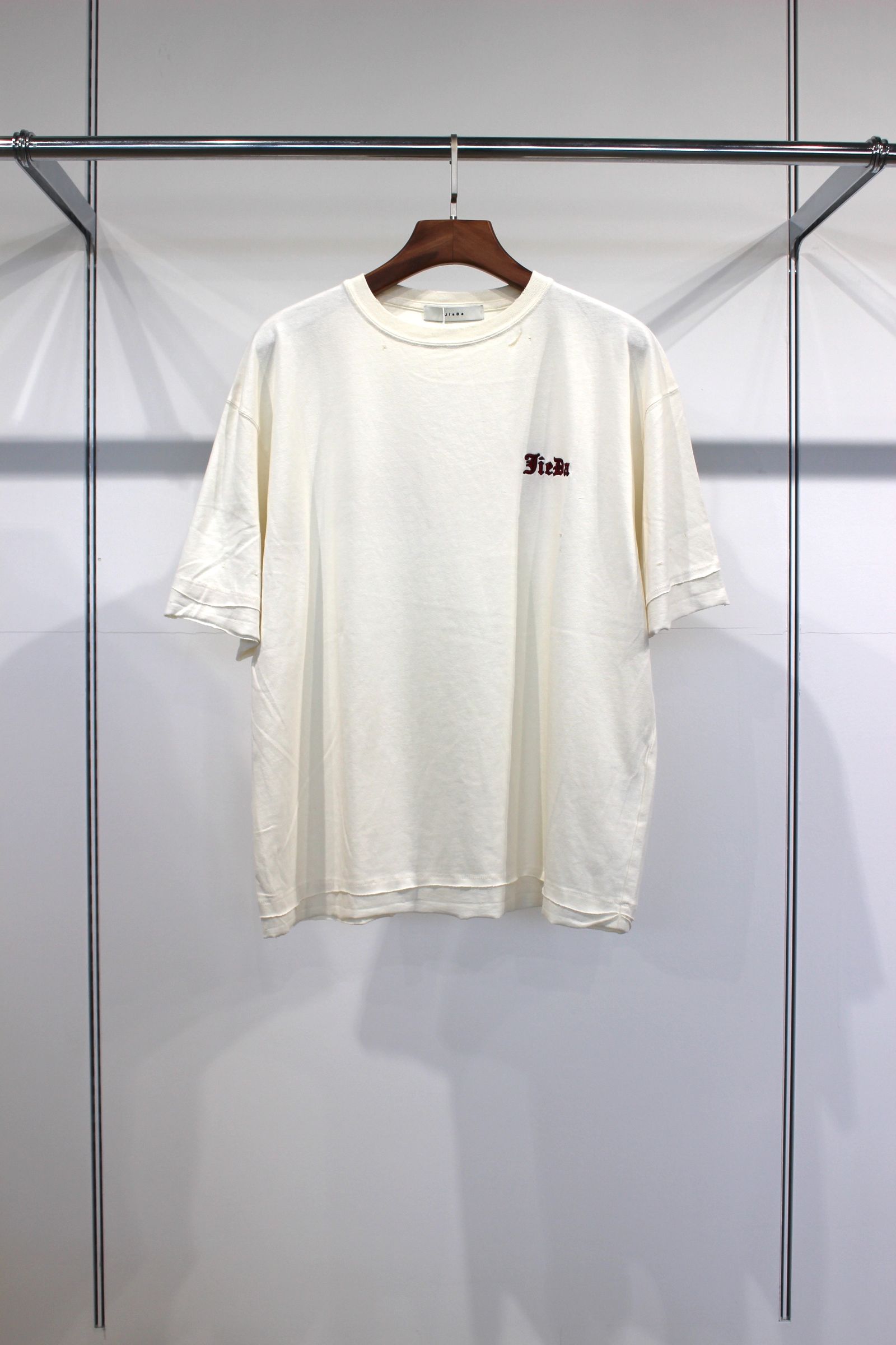 DAMAGE GOTHIC PIGMENT TEE | IVORY | Tシャツ