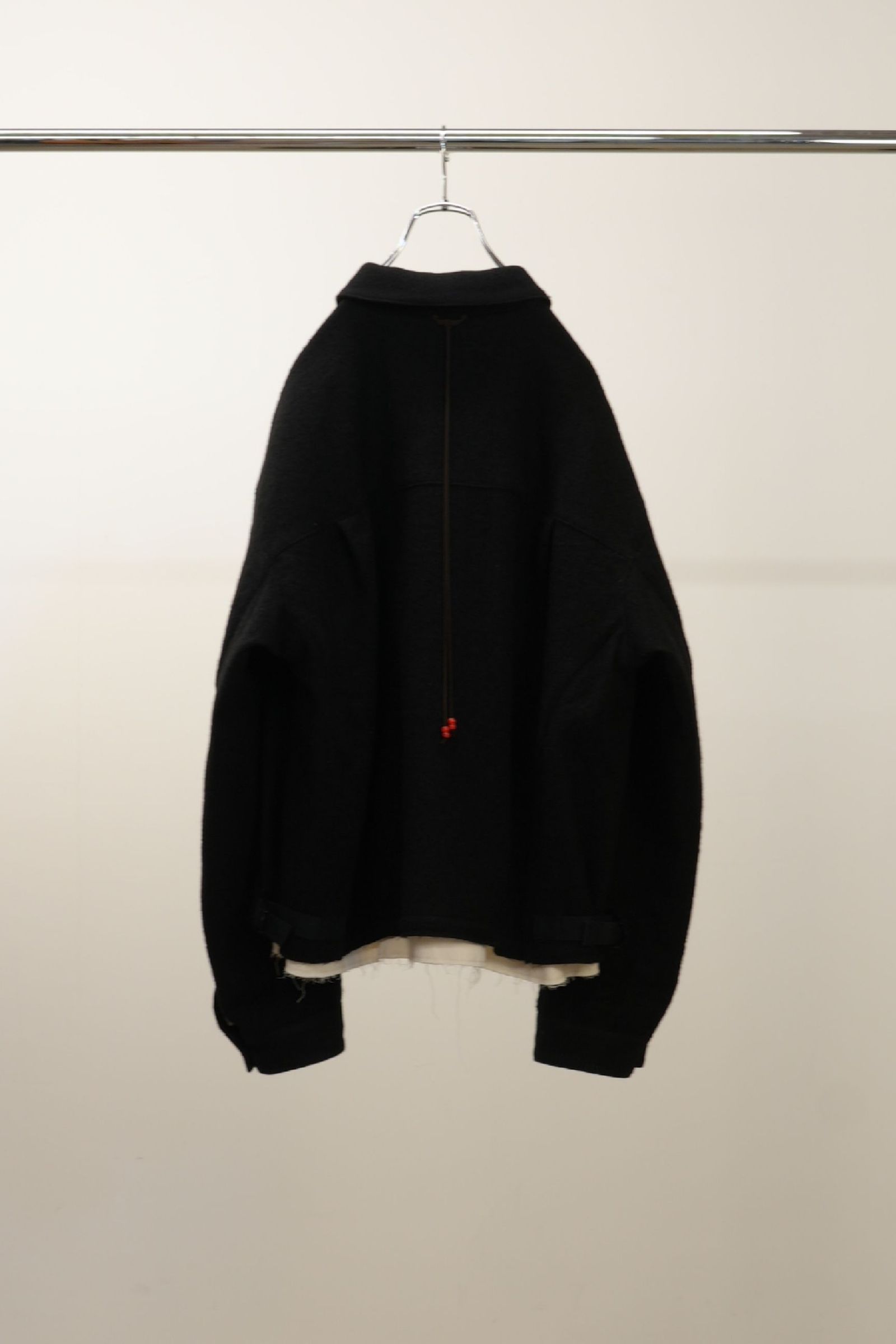 [ラスト1点] SHRINK WOOL LAYERING JACKET | BLACK | レイヤリングジャケット