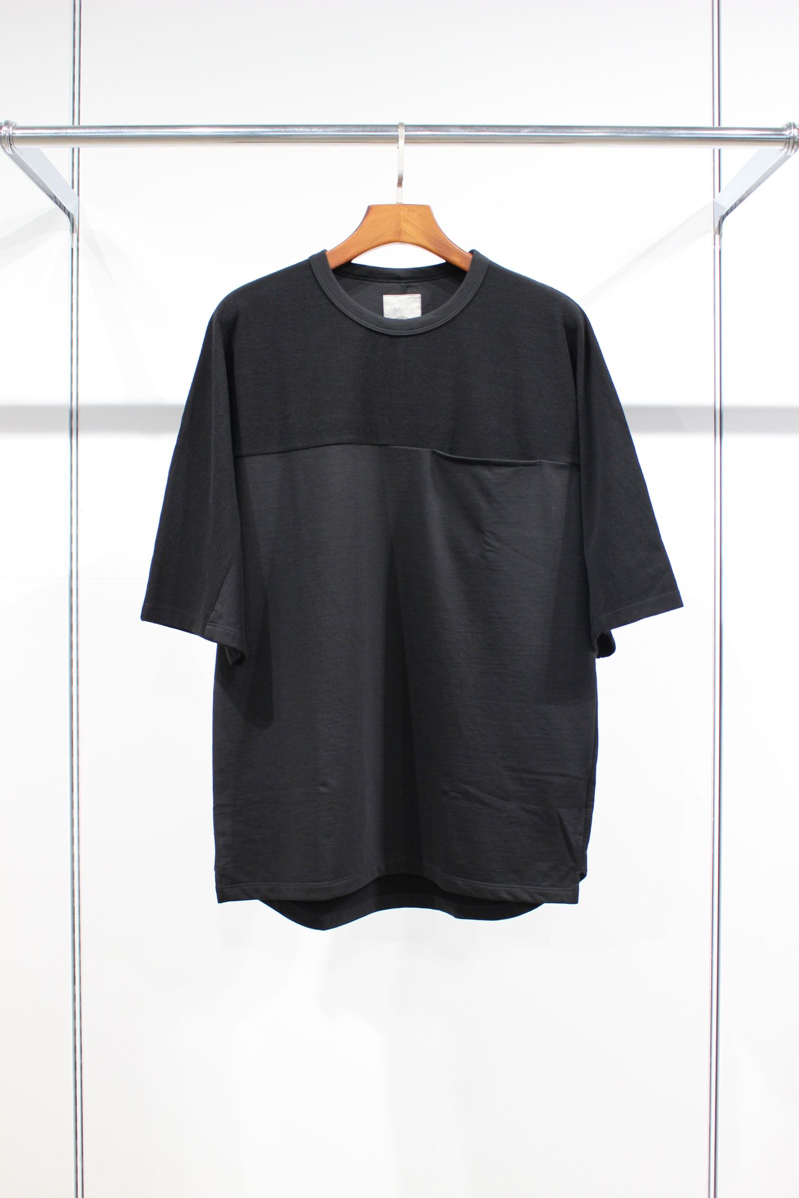 HIGH GAUGE FRENCH TERRY S/S TEE/BLACK
