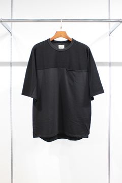 HIGH GAUGE FRENCH TERRY S/S TEE/BLACK