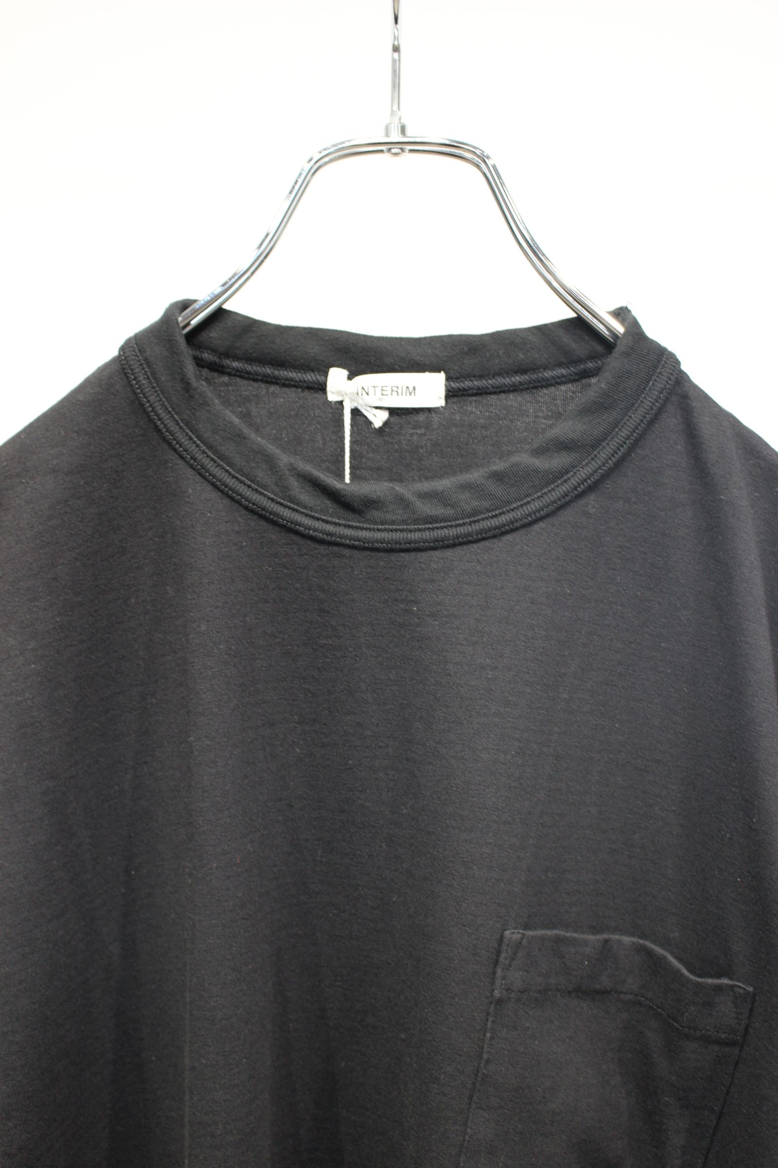 SEA ISLAND TOMPKINS LOOP JERSEY HYPER BIG BINDER NECK TUBE POCKET TEE | BLACK | カットソー