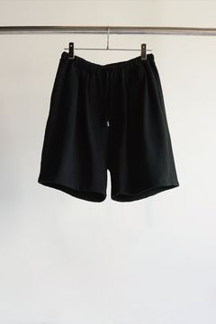 TUCK SWEAT SHORTS/BLACK