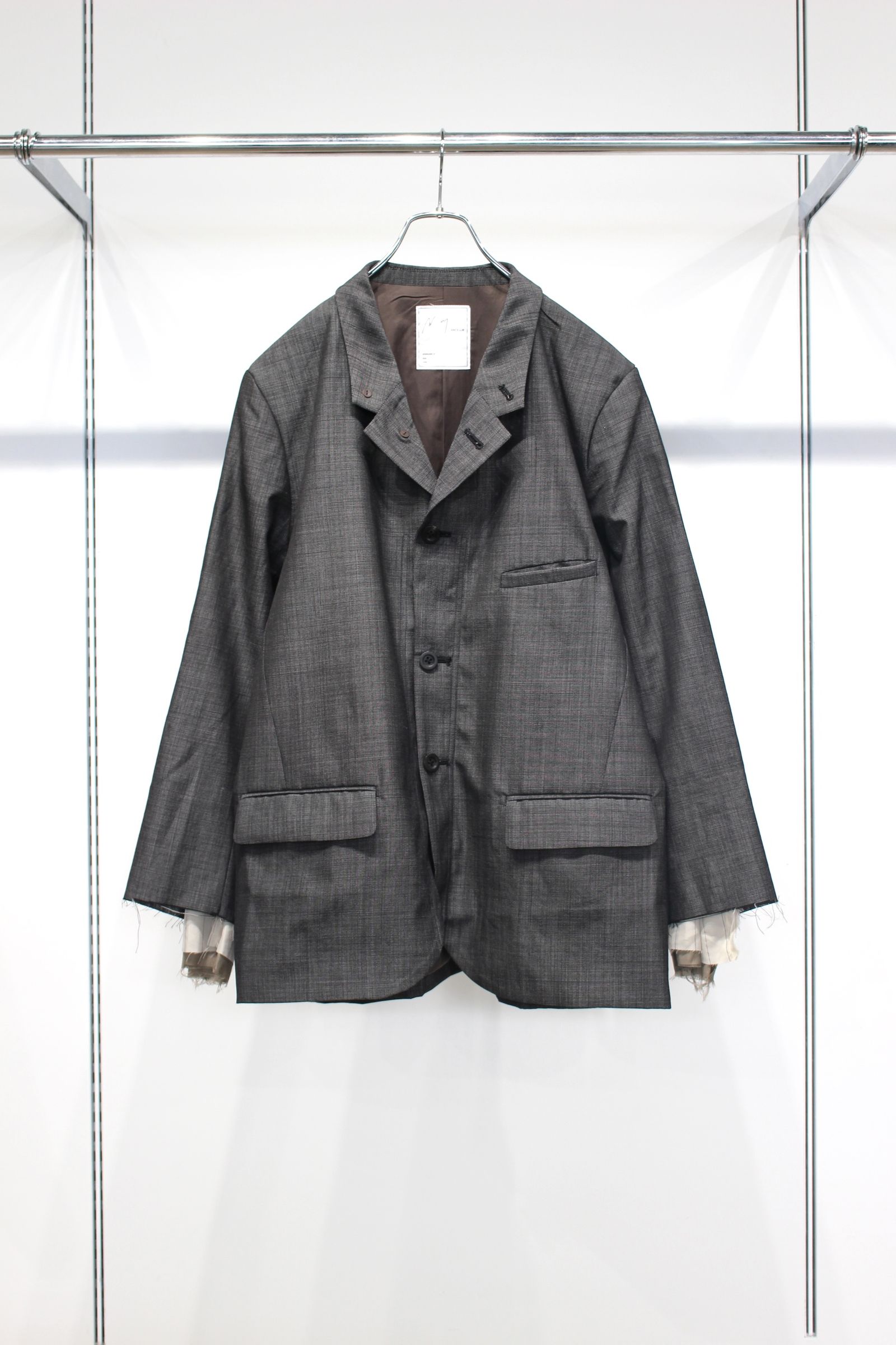 LAYERED TAILORED JACKET | HAKEME WIDE SLACKS | BLACK | セットアップ