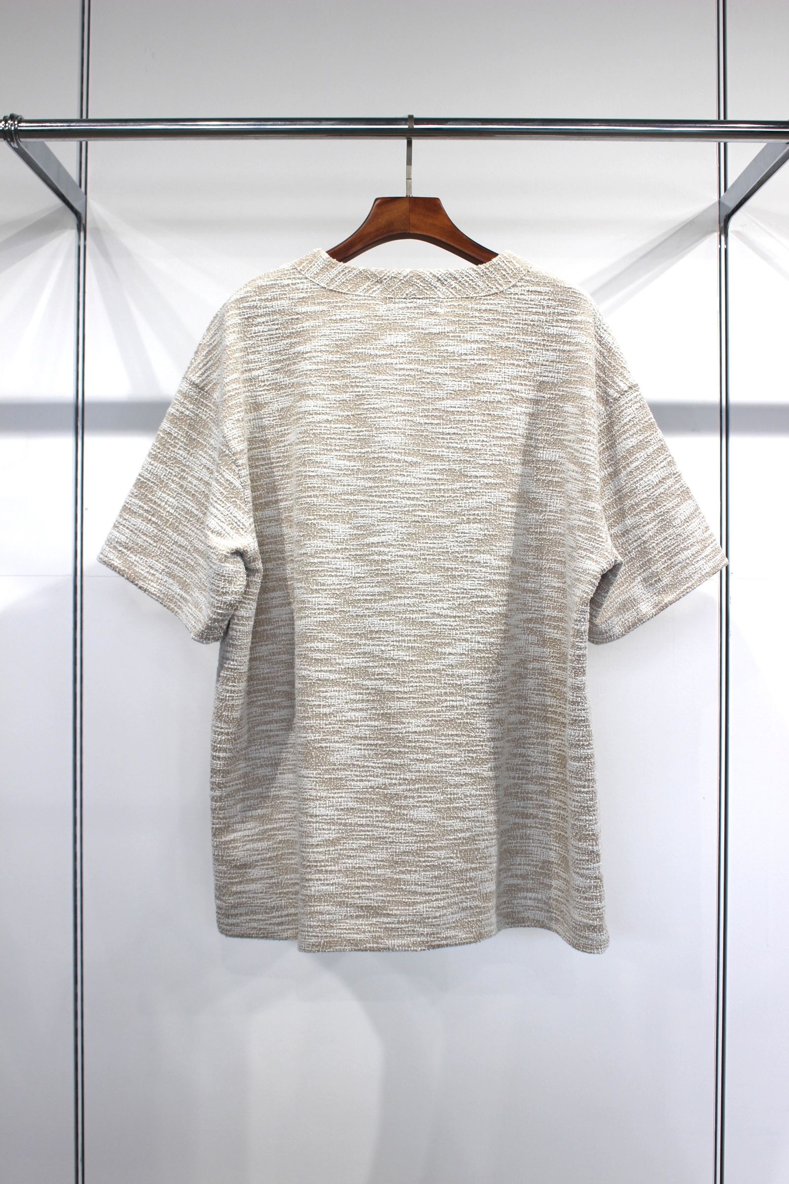 Tweed Jarsey Oversize T-Shirt | BEIGE | カットソー
