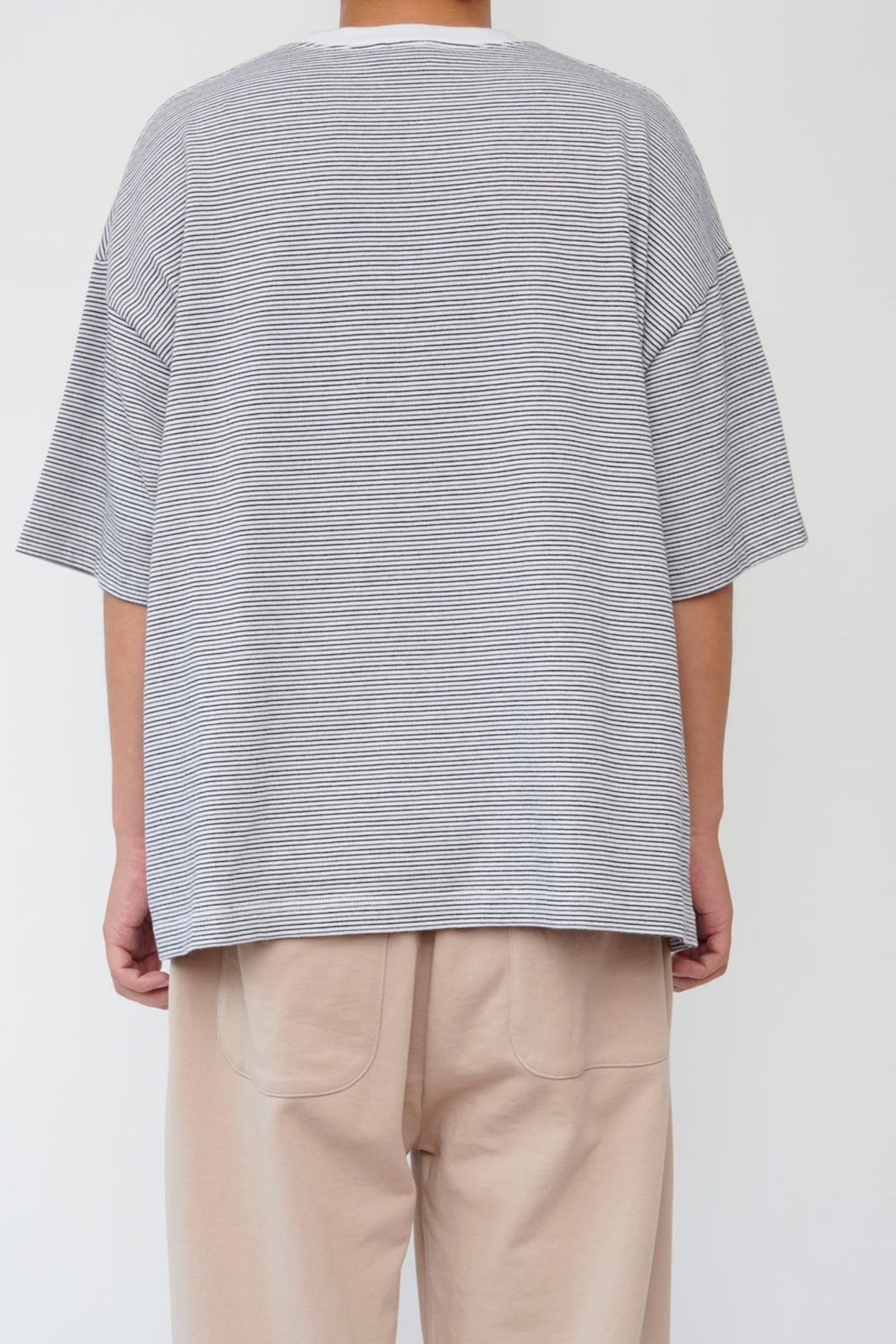 BORDER WIDE S/S T-SHIRT/WHITE