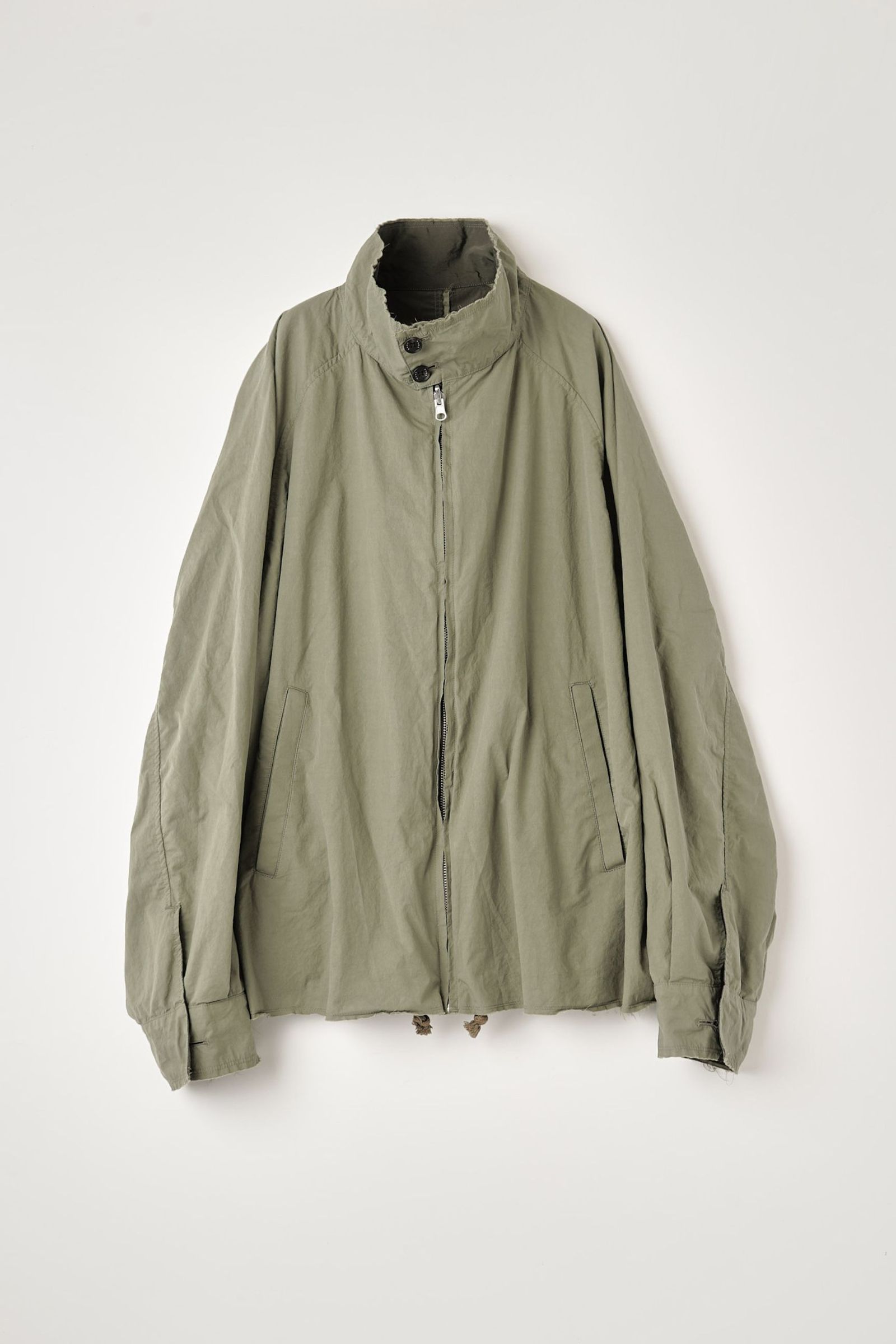 REVERSIBLE HARRINGTON JACKET : IRREGULAR INSIDE OUT | KHAKI - OLIVE | リバーシブルブルゾン