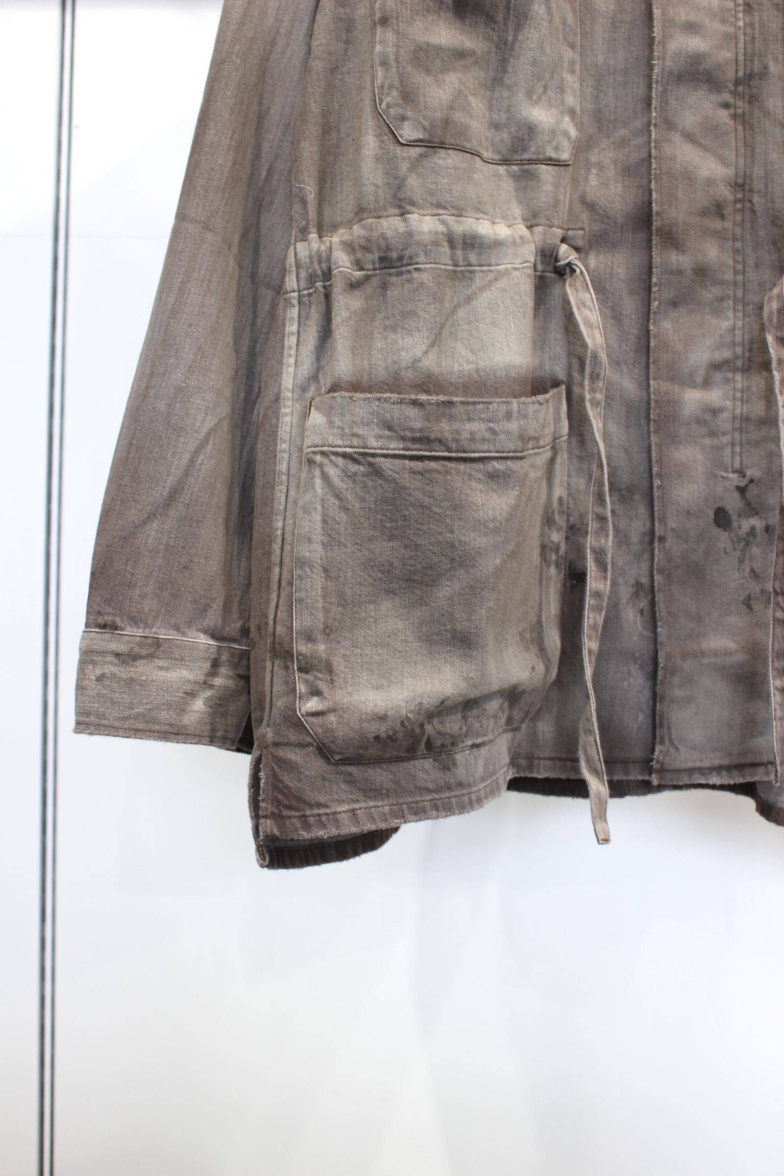 ANCELLM - AGING DENIM SHIRT JACKET | BLACK | ジャケット